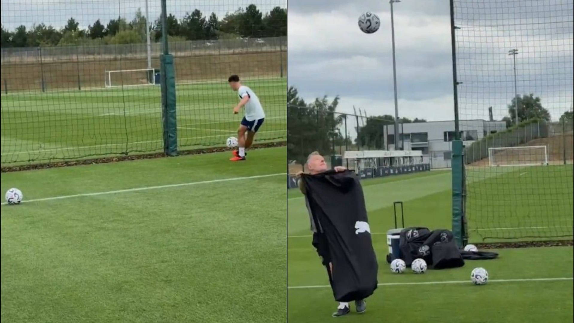 Increíble la clase del centrocampista del Manchester City, que recogía los balones dando toques y con pases de rabona al recogepelotas.