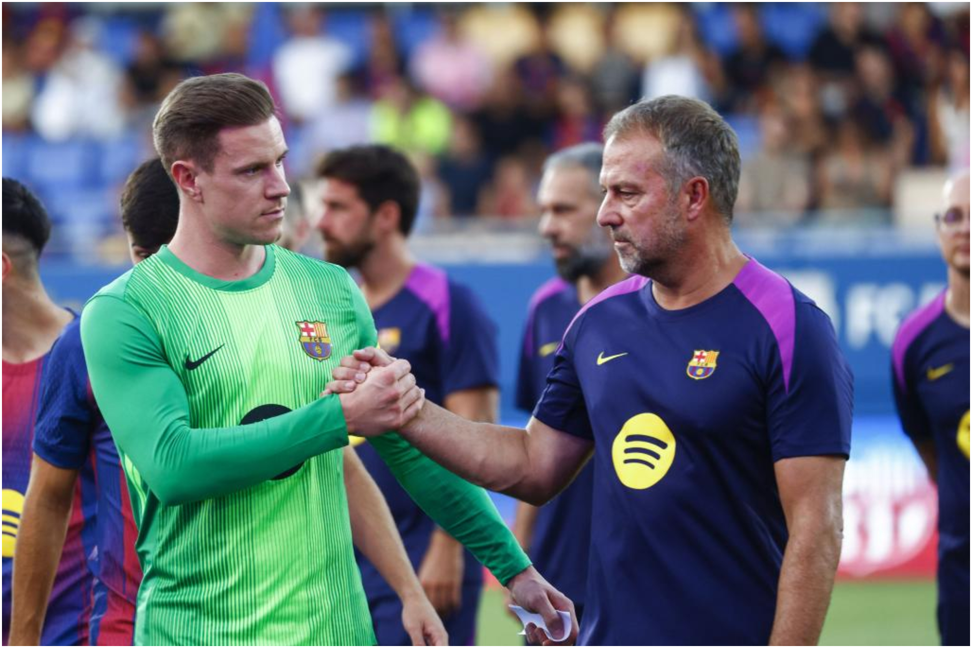 Ter Stegen y Flick.