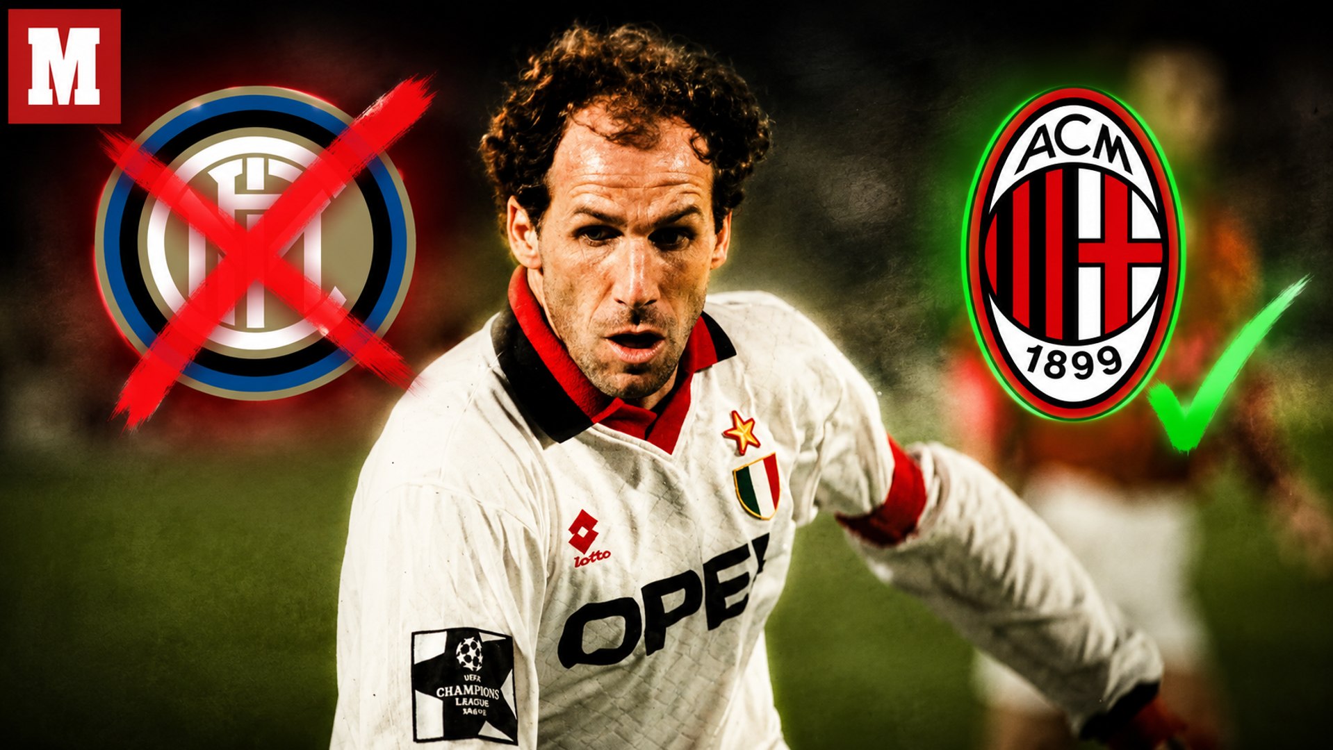El fallecido defensa italiano terminó como leyenda del eterno rival
