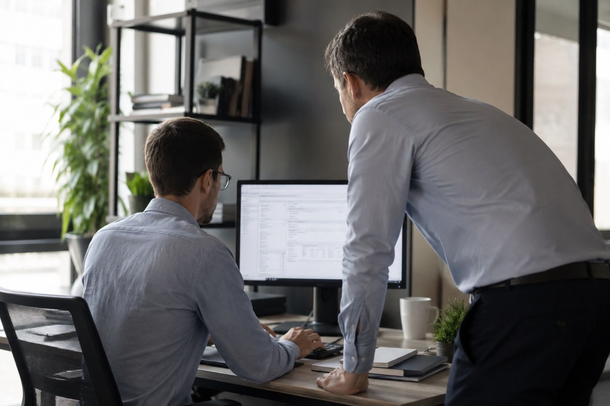 Jefe y empleado Generado por IA