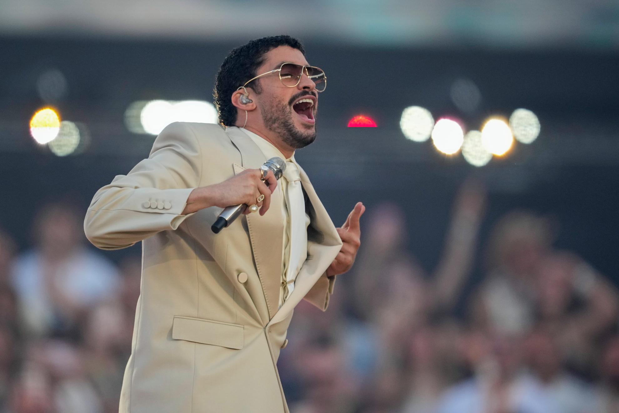Bad Bunny, en el concierto que ofreció el pasado 22 de mayo en Barcelona. EFE
