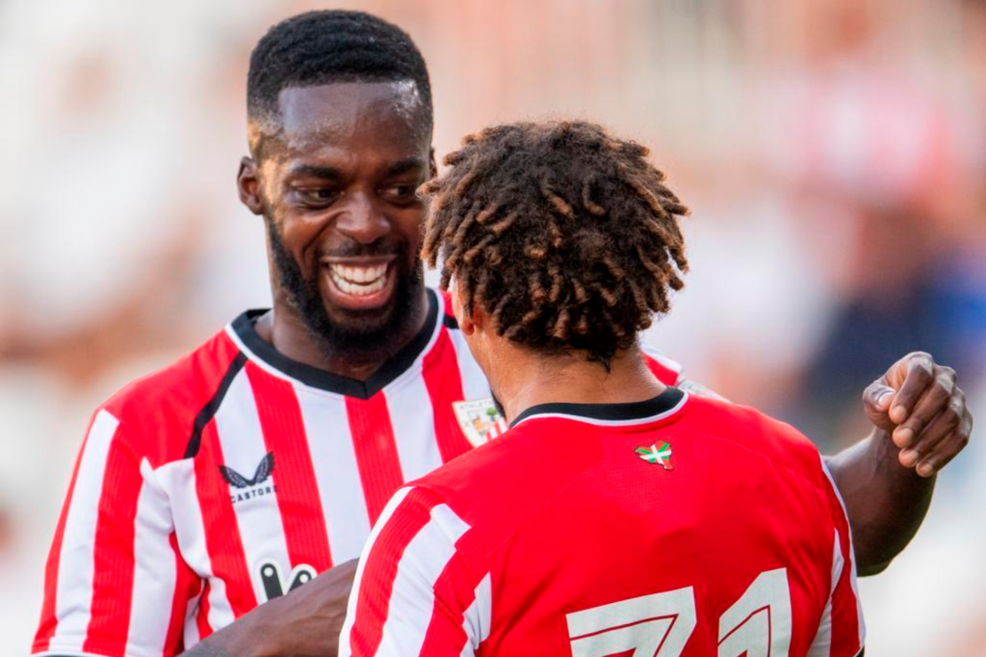 Iñaki Williams celebra su gol, el tercero del equipo. Athletic Club
