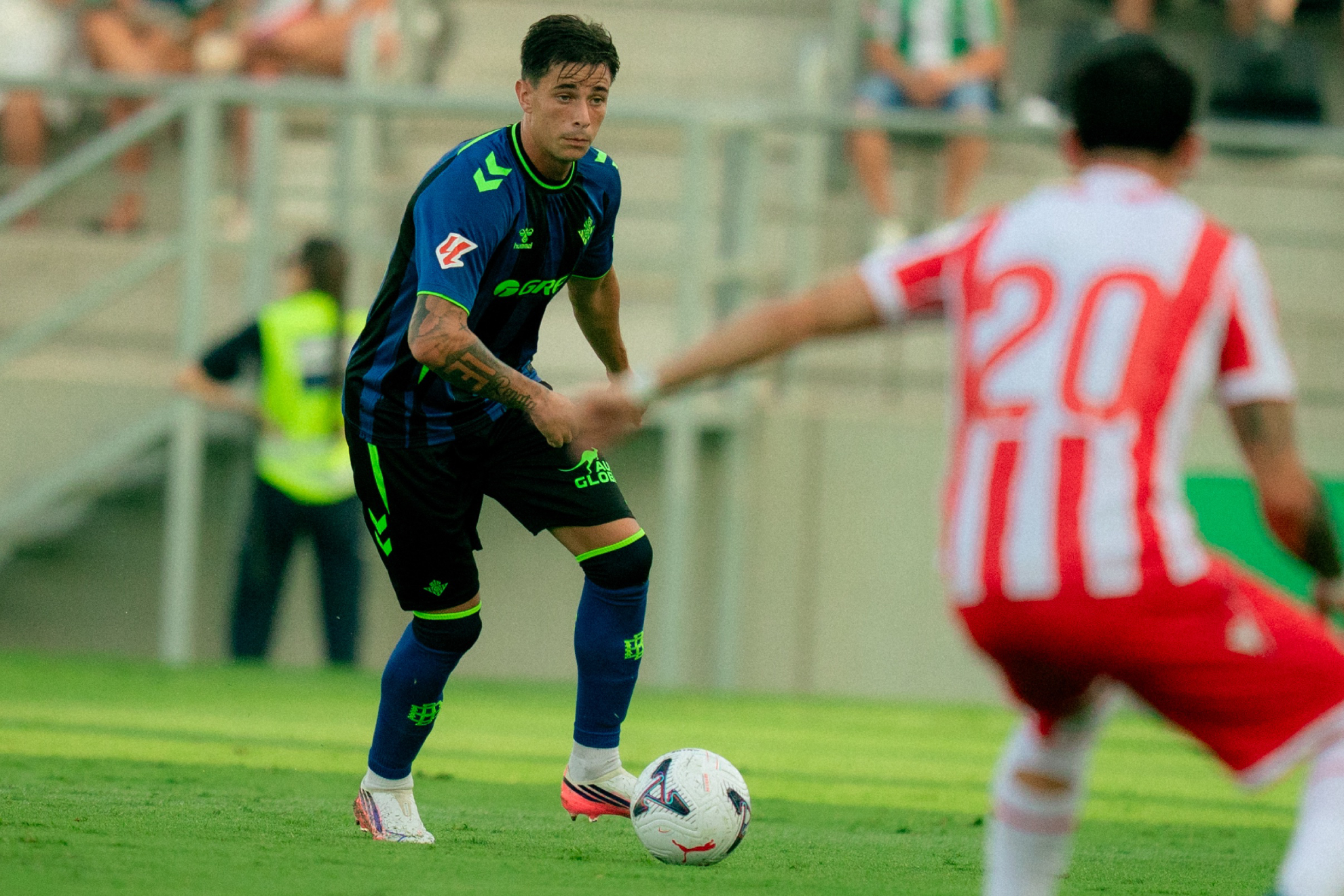Valentín Gómez, en el amistoso frente al Almería. REAL BETIS