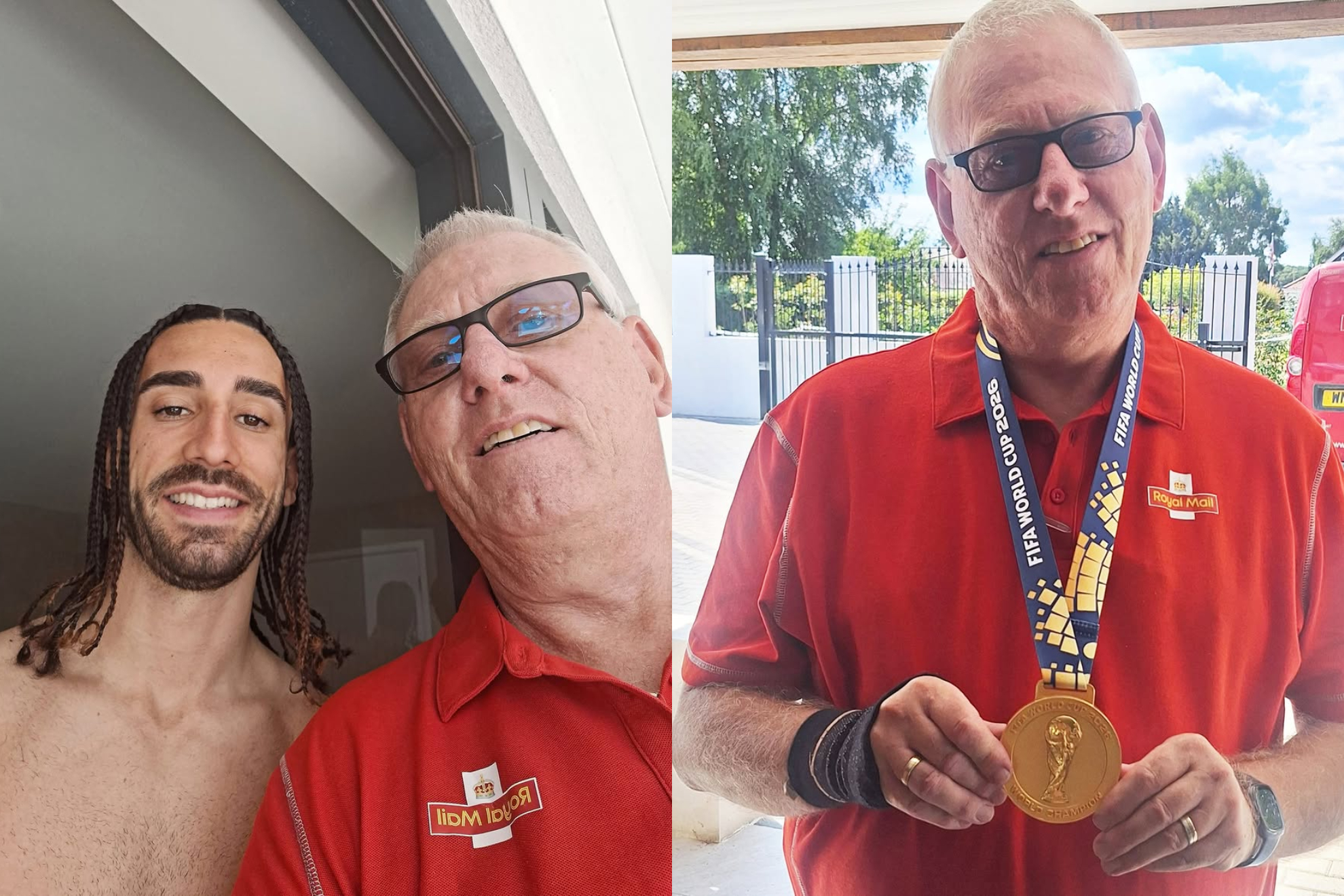 Marc Cucurella con Gary, cartero de Horsham Visit Horsham vía Instagram