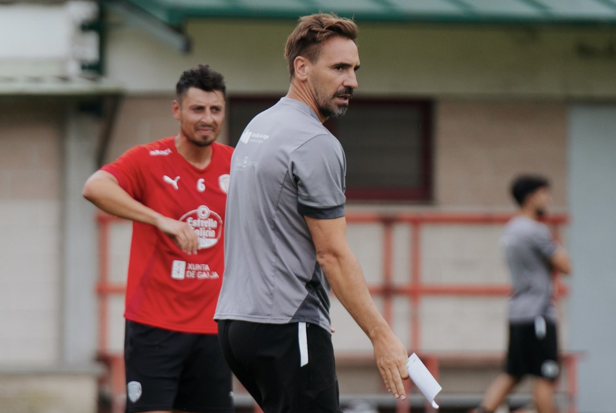 Borja Fernández, en un entrenamiento con el CD Lugo. CD Lugo.