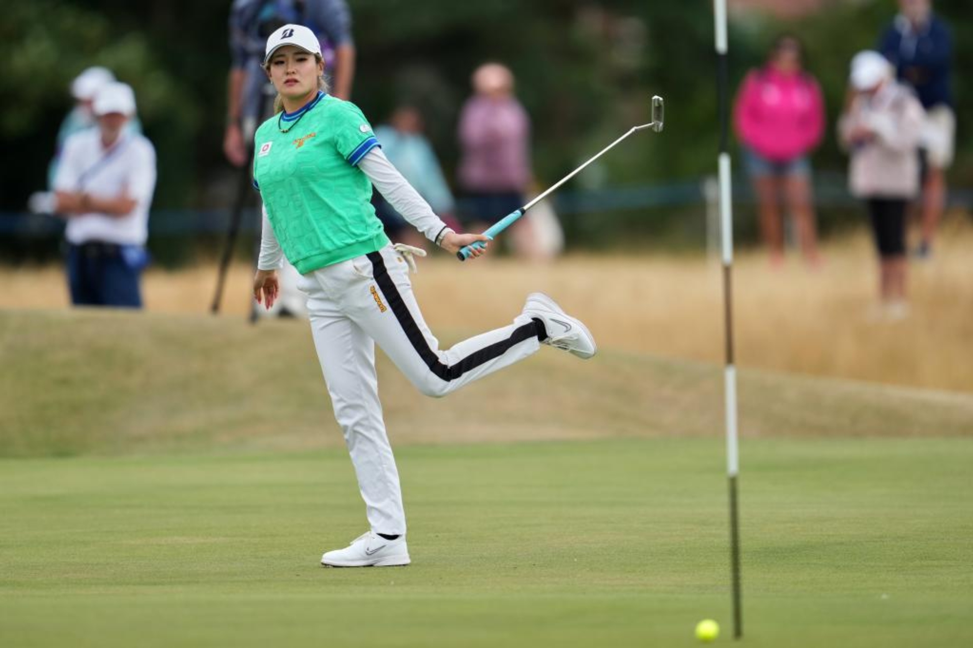 Shiho Kuwaki (23), tras un putt lanzado en la última ronda LAPRESSE