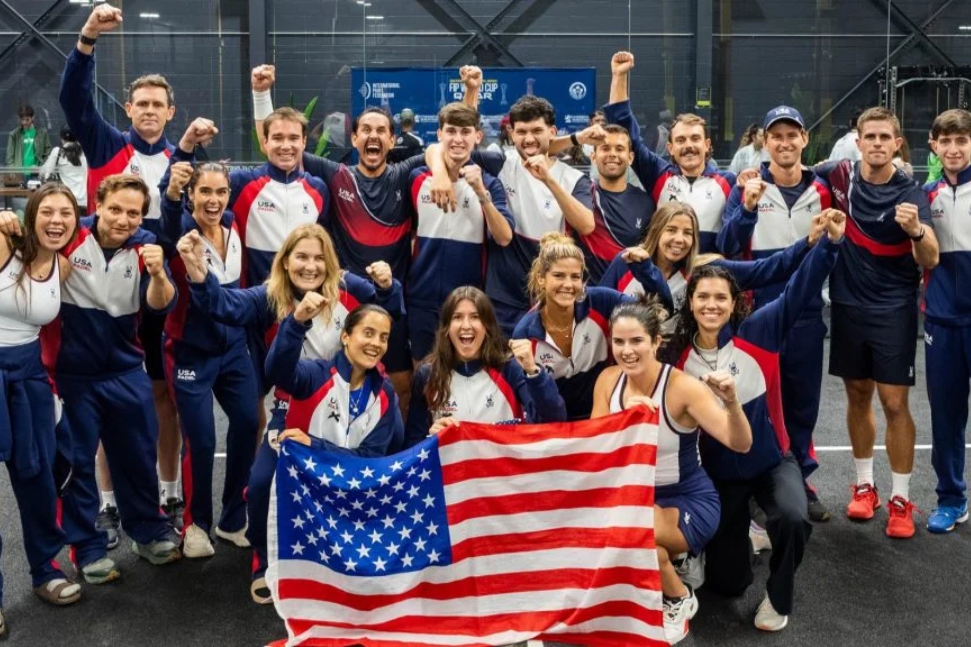 Estados Unidos celebra el pase a la fase final del Mundial de pádel 2026. FIP