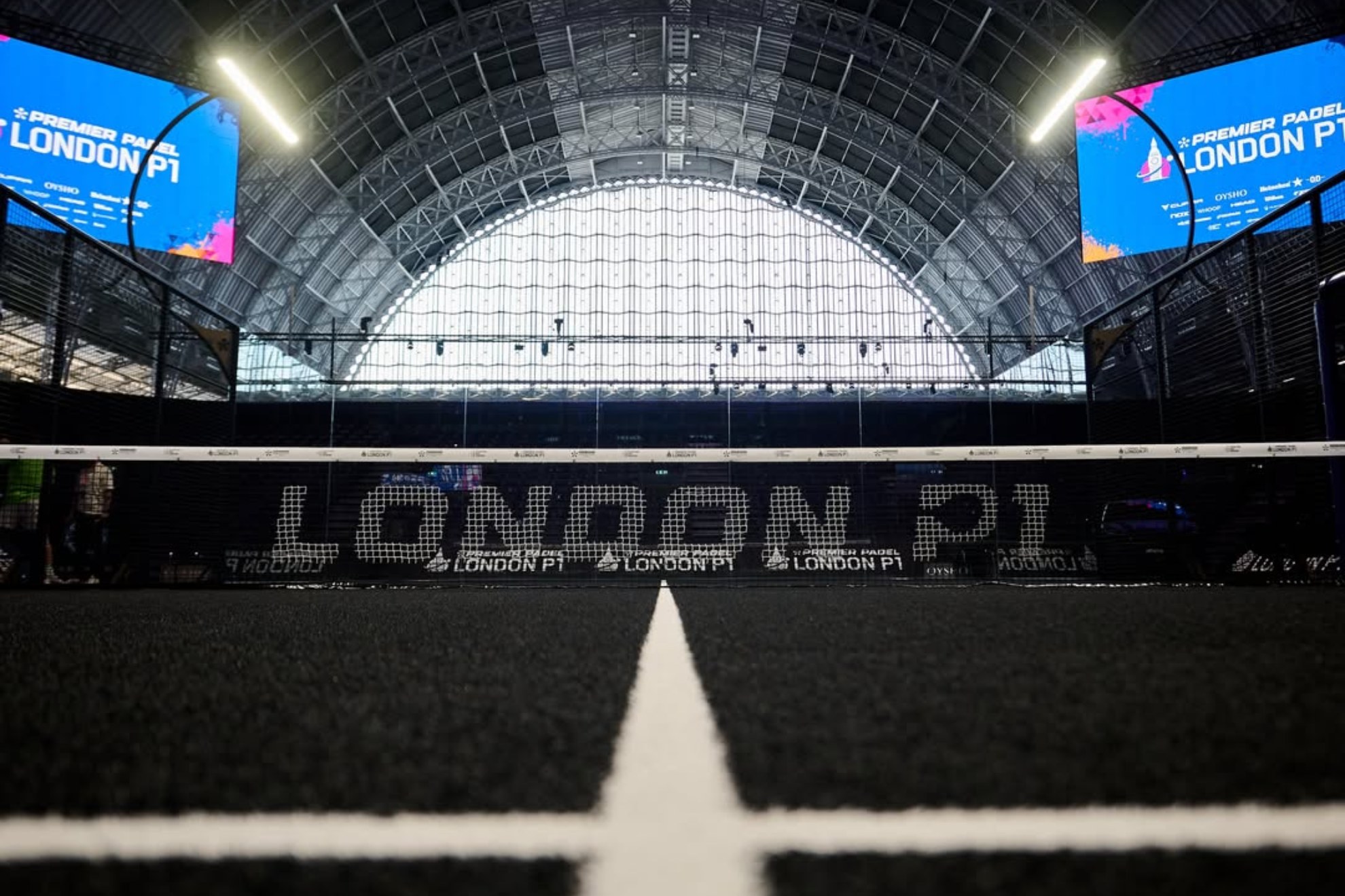 La pista central del P1 de Londres. Premier Padel