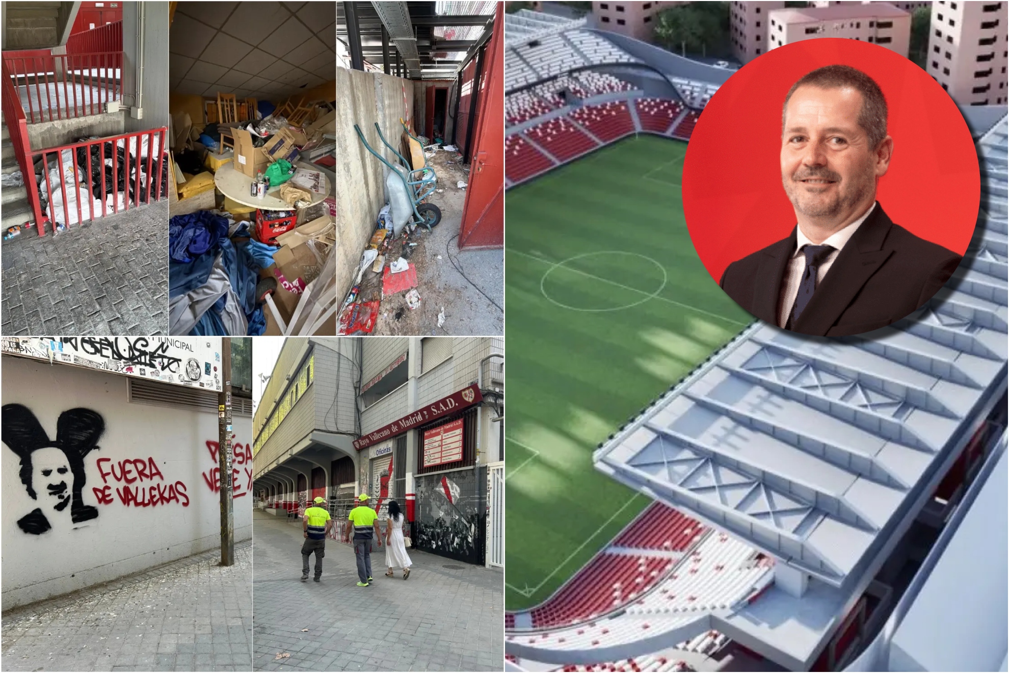 El estado actual del Estadio de Vallecas