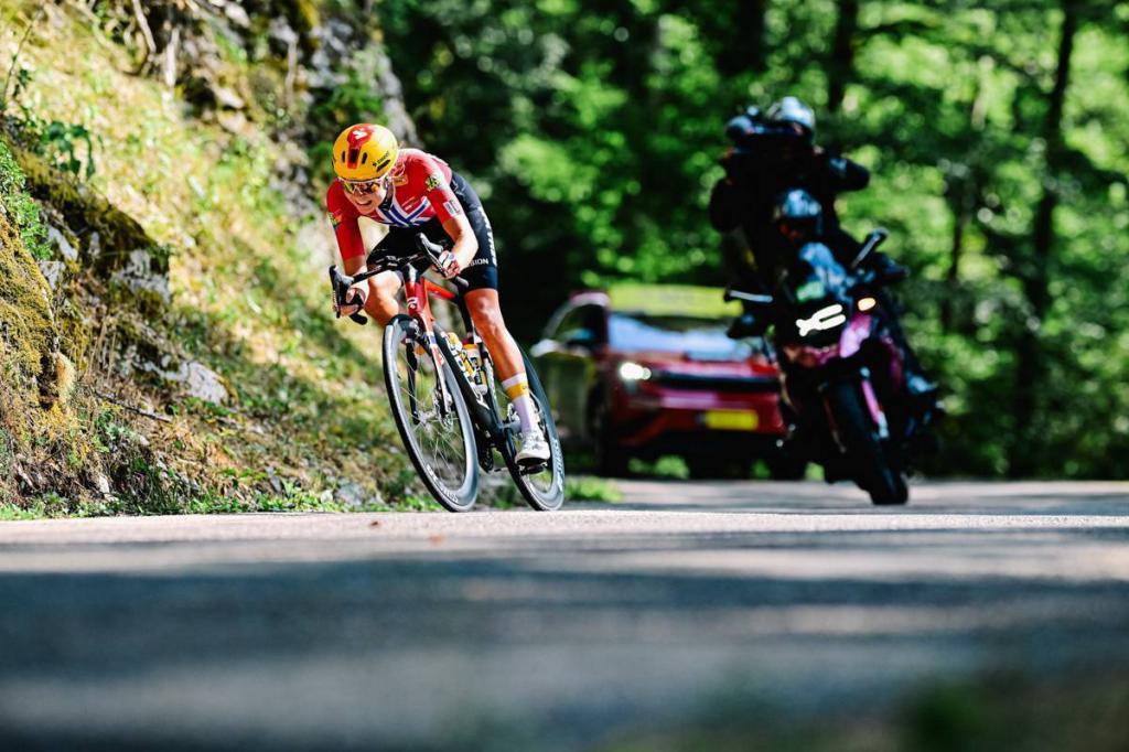 Haugset en una etapa del Tour
