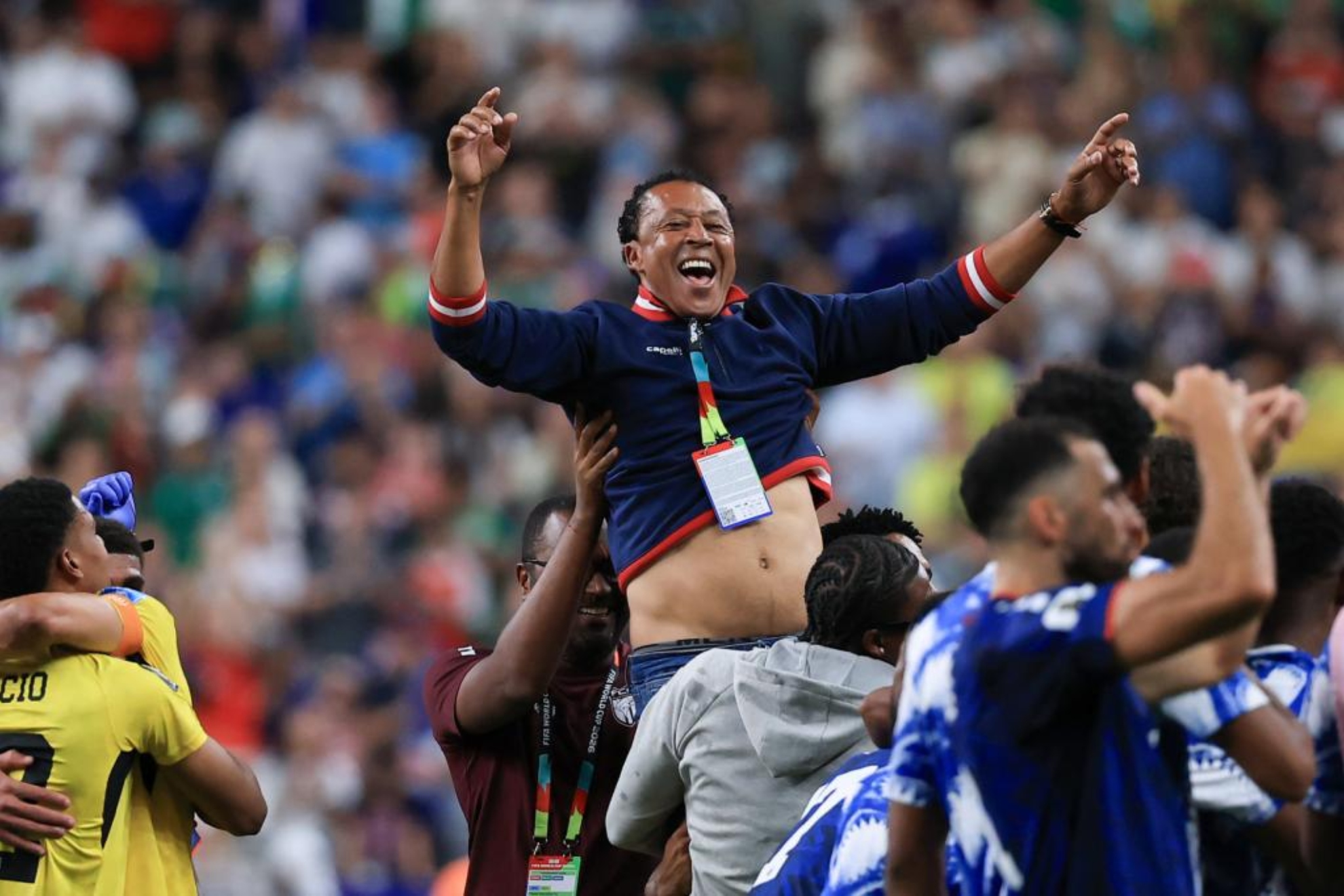 Bubista celebra el empate ante Arabia Saudí. EFE