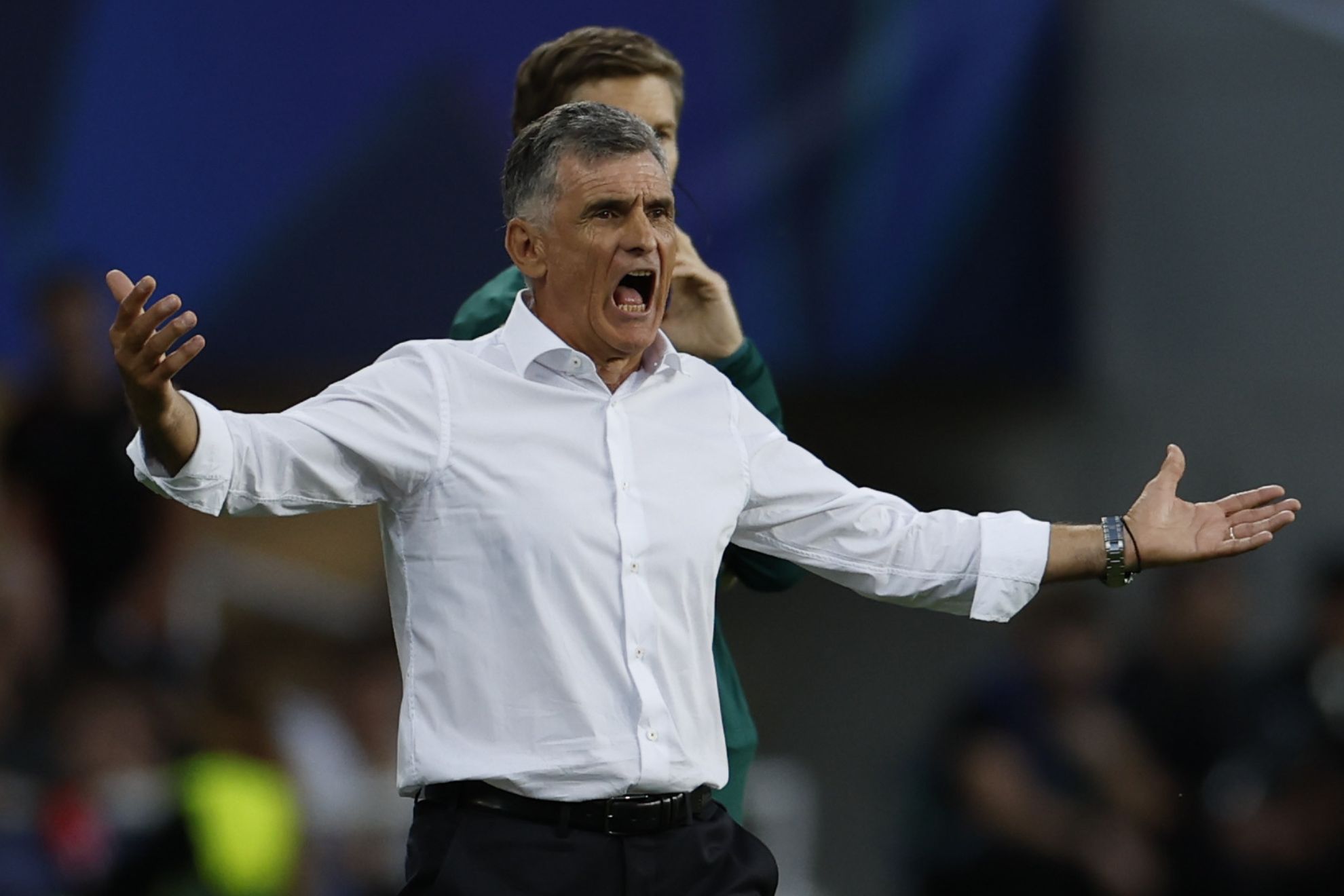 José Luis Mendilibar reclama en la banda