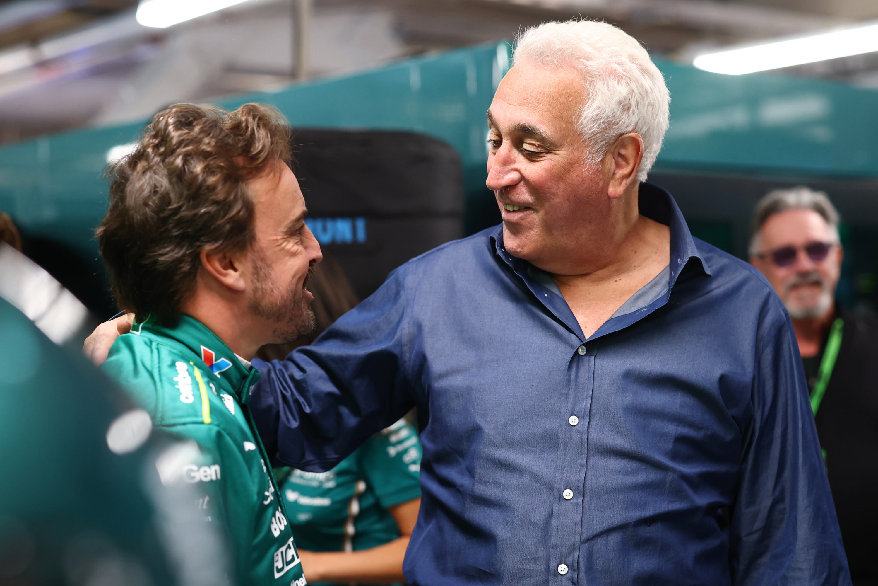 Fernando Alonso y Lawrence Stroll, en una imagen de Canadá 2025. AMR F1