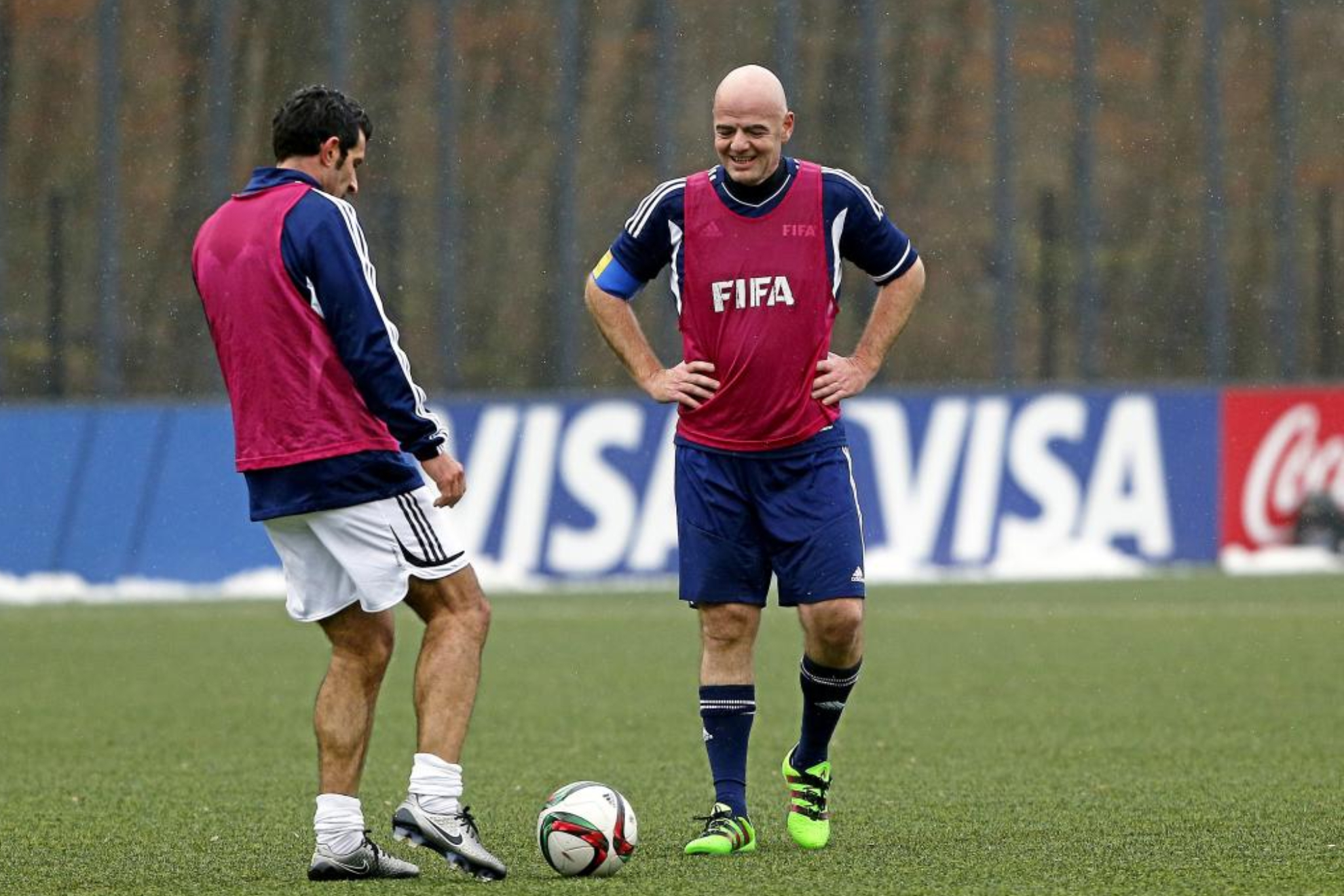 Luis Figo y Gianni Infantino