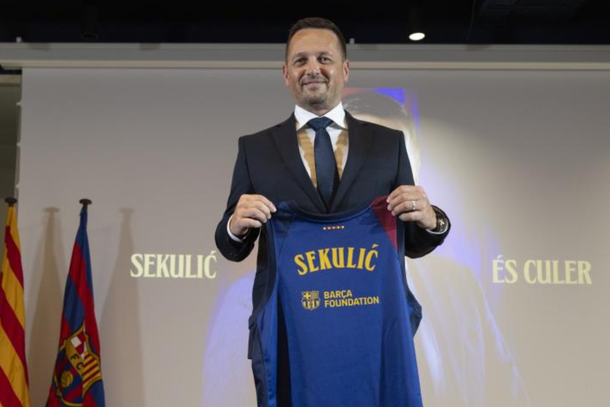 Sekulic, en su presentación como técnico del Barça EFE