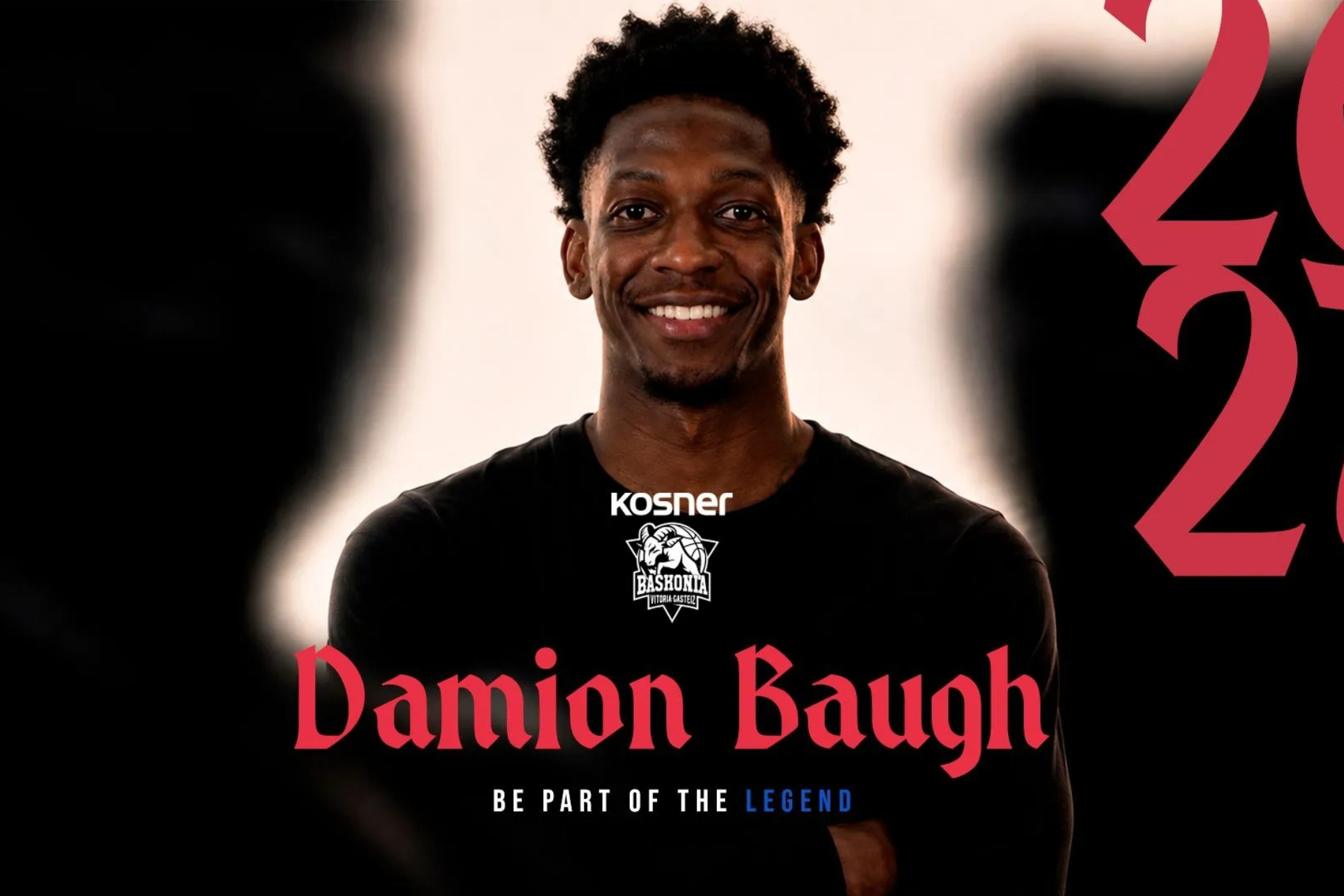 El anuncio de Baskonia del fichaje de Damion Baugh. Kosner Baskonia