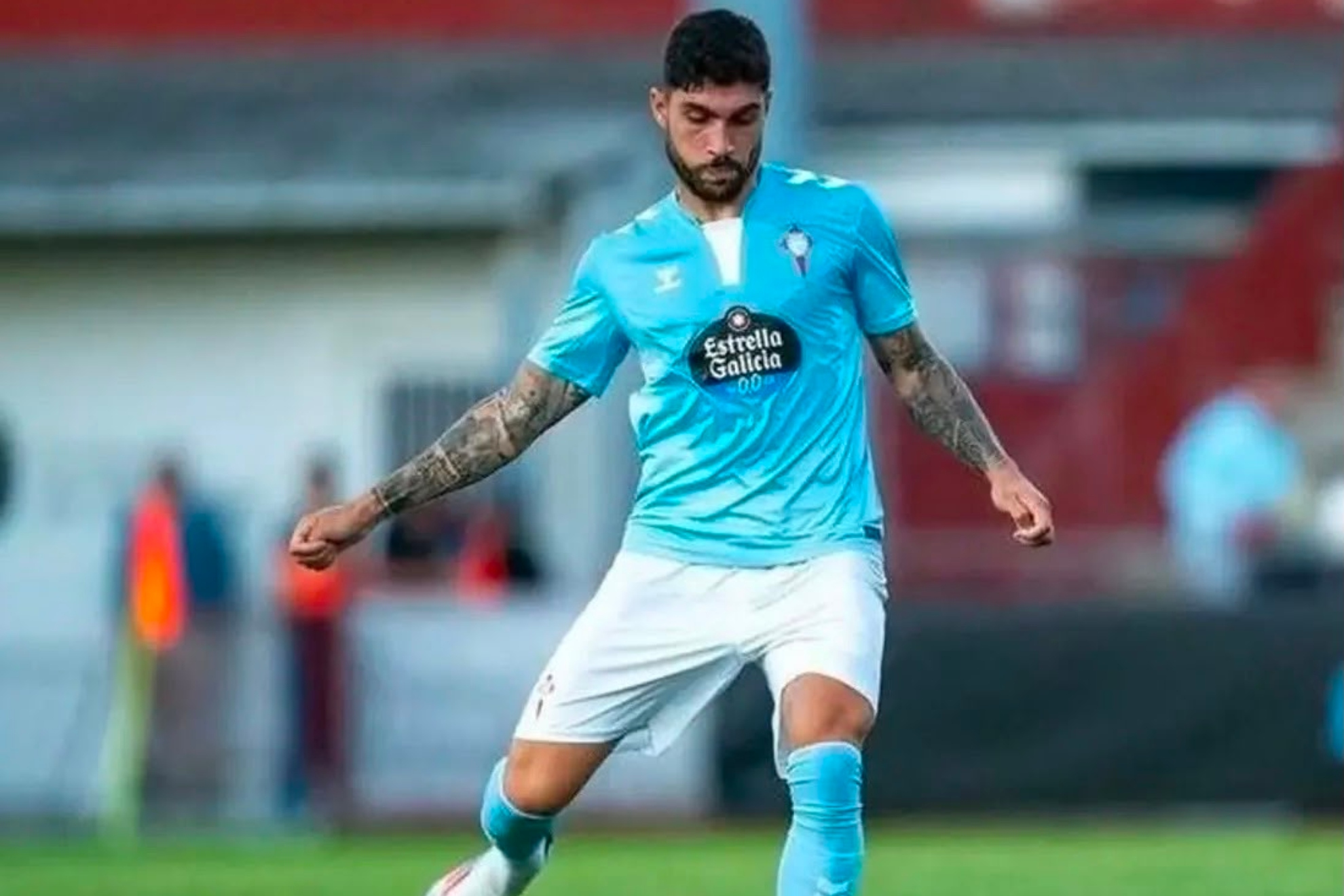 Unai durante un partido con el Celta.