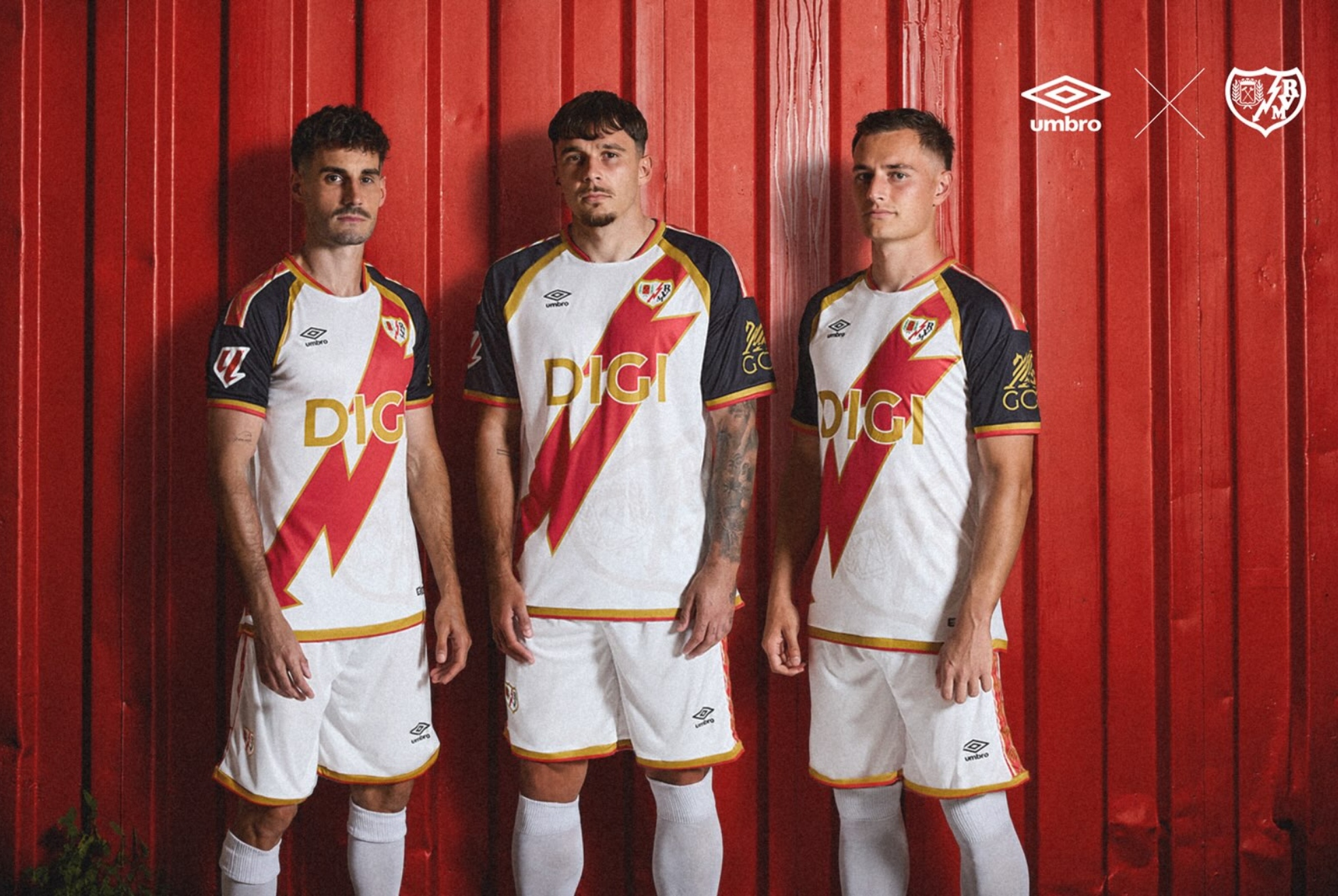 El anuncio de la nueva equipación del Rayo Vallecano. Rayo Vallecano.