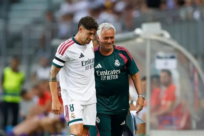 Valverde y Mourinho en el último duelo ante la Fiorentina