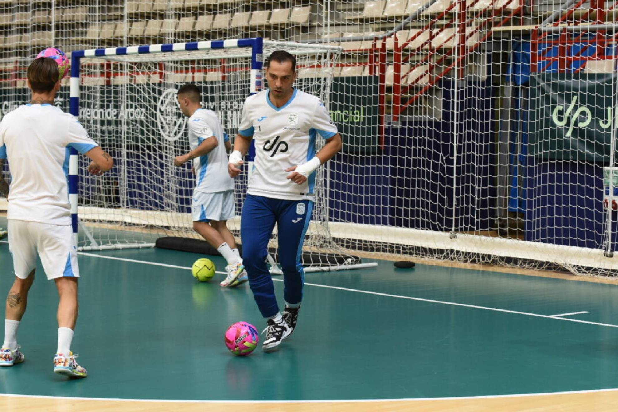 Jesús Herrero, en un entrenamiento del JP Financial INTER JP FINANCIAL