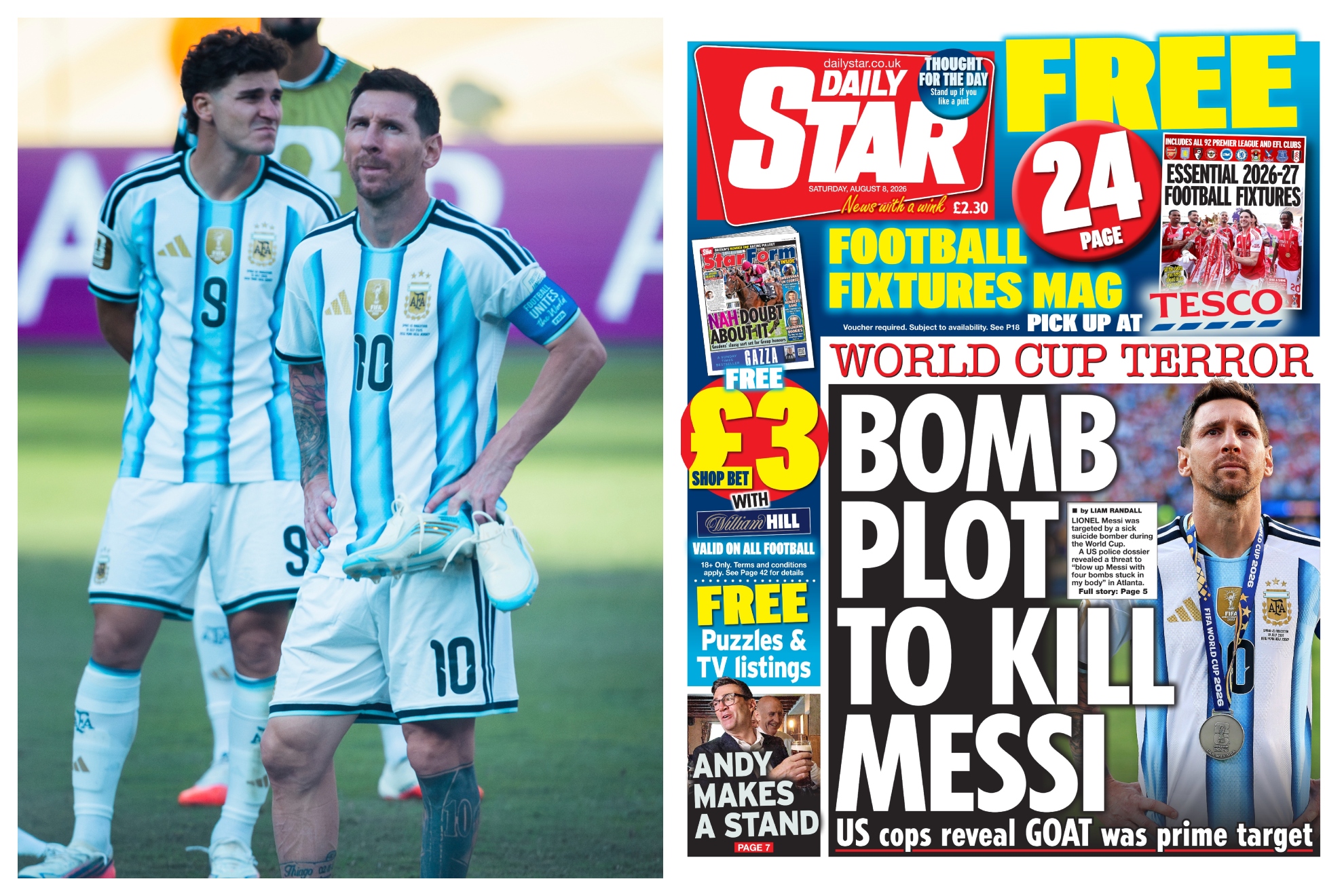 Portada del Daily Star de este sábado 8 de agosto de 2026