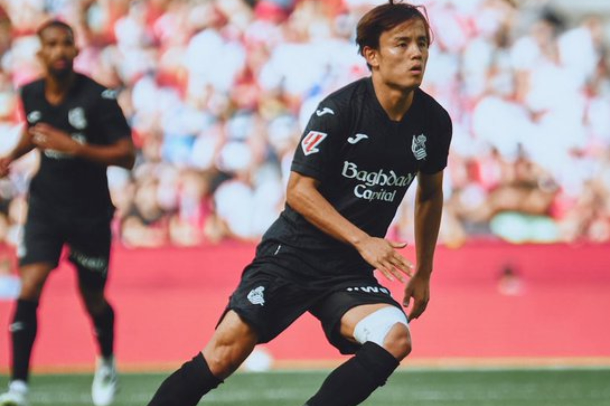 Take Kubo, en una acción del amistoso contra el Colonia. REAL SOCIEDAD