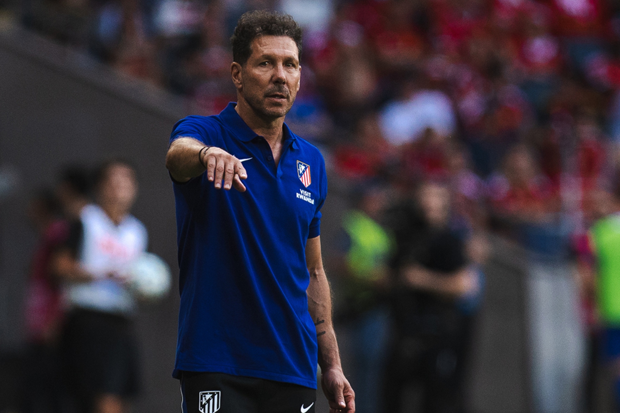 El Cholo Simeone, durante el partido ante el Manchester City Atlético