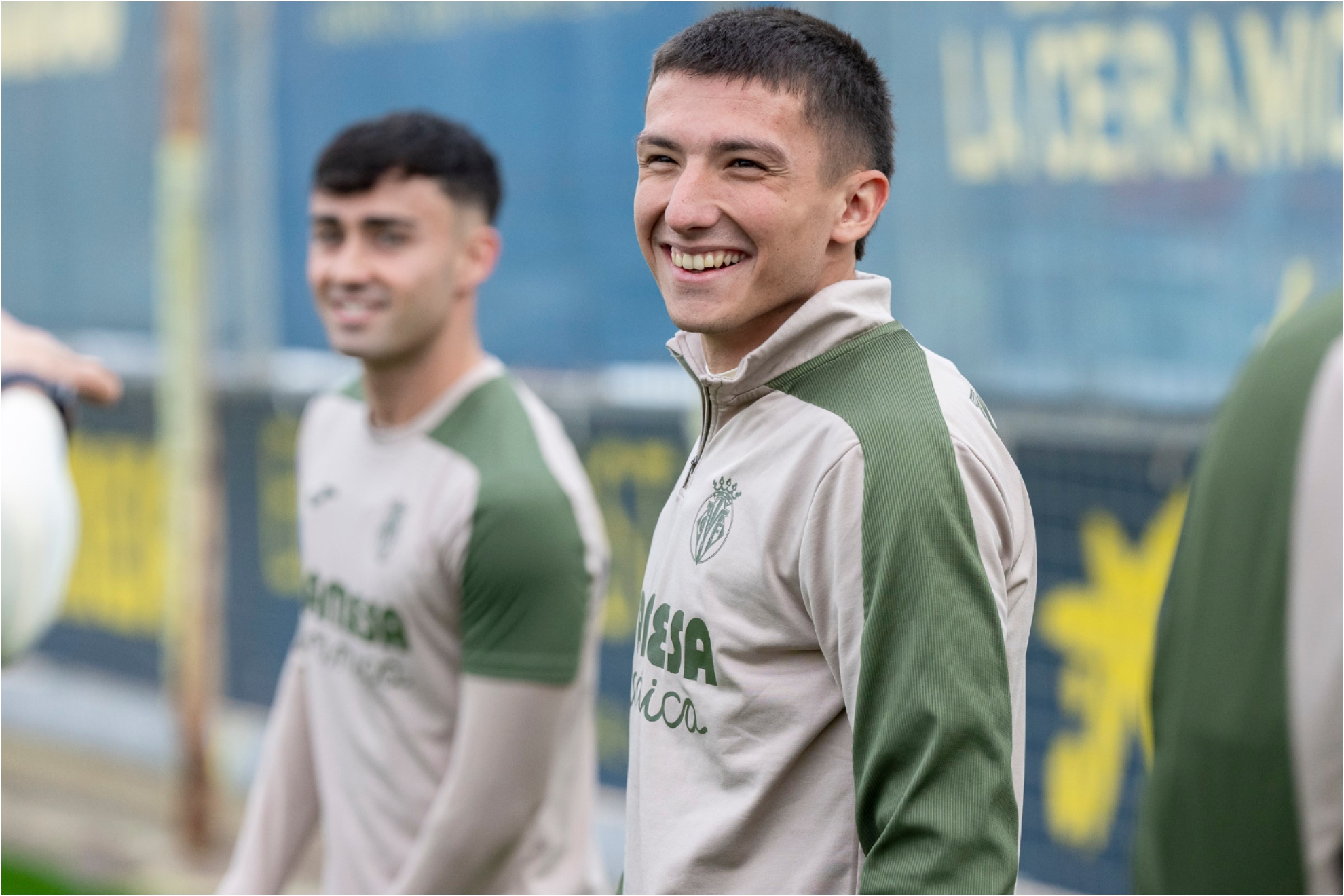 Thiago Fernández, en una entrenamiento con el Villarreal. Villarreal CF