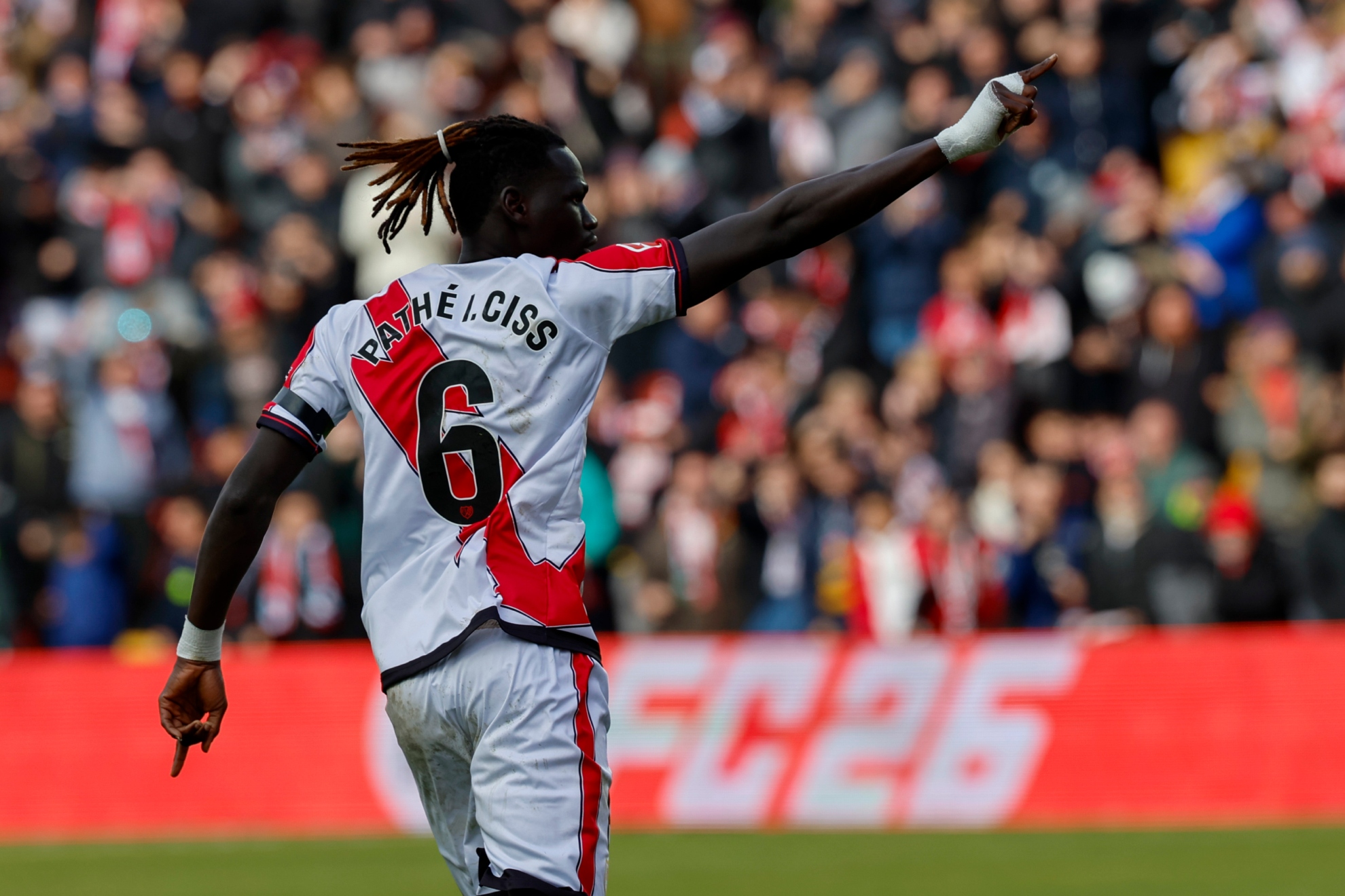 Pathé Ciss, durante un partido con el Rayo Vallecano. Mariscal / EFE
