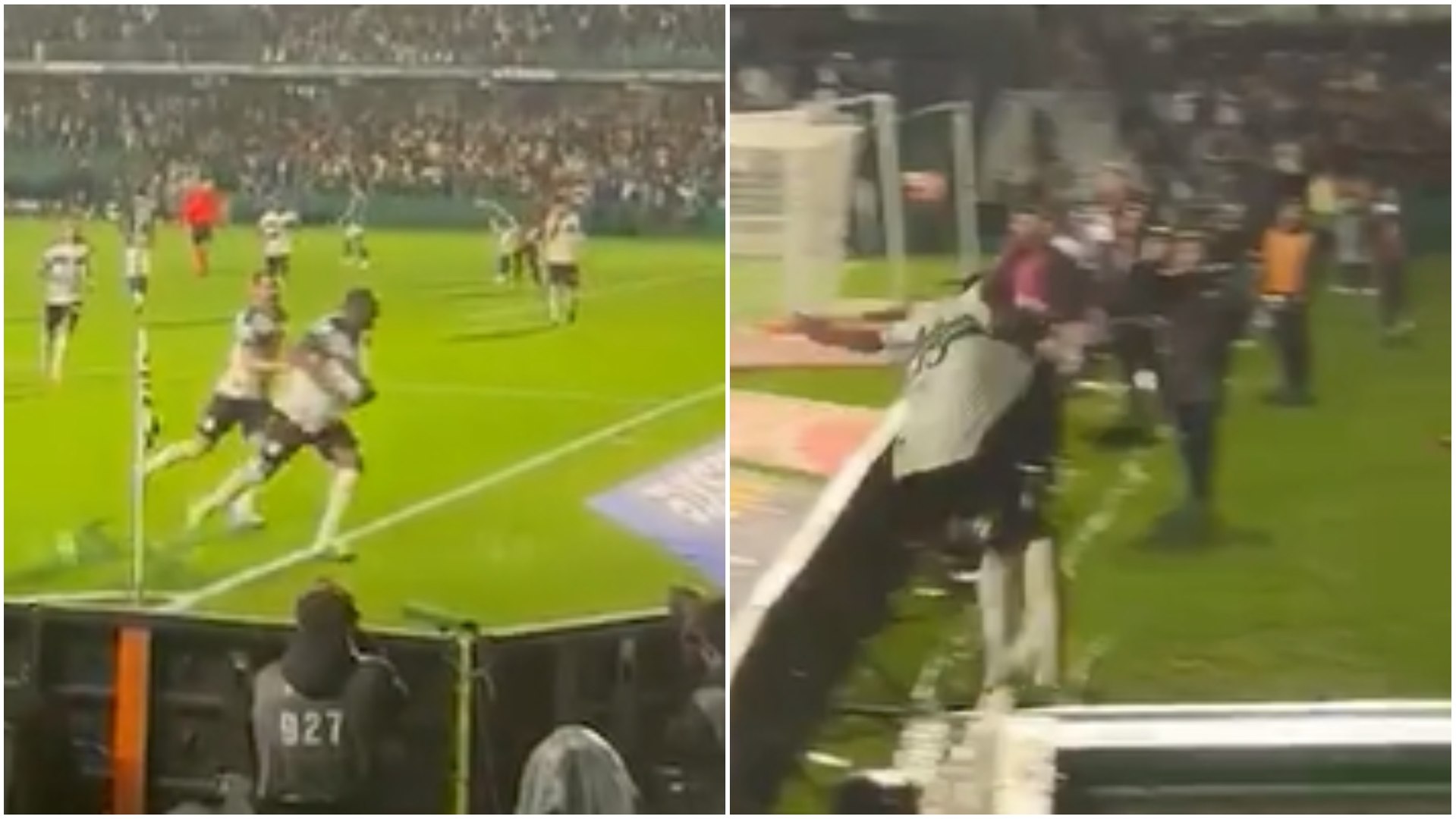 AsÍ se vivió la celebración en el gol anulado del Coritibia Foot Ball Club ante Chapecoense. El jugador brasileño marcaríael tanto del partido y en la euforia de la emoción, saltó la publicidad y cayó directo a un túnel. 
