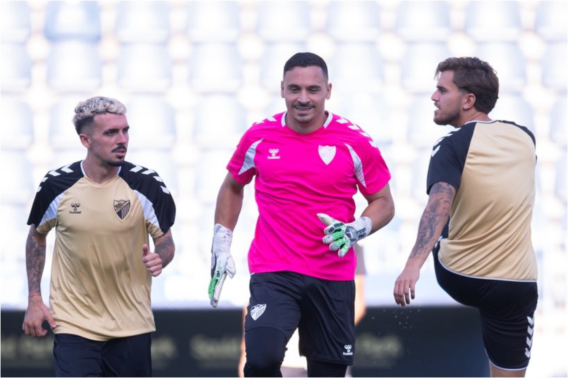 Sesión de entrenamiento del Málaga. Málaga CF
