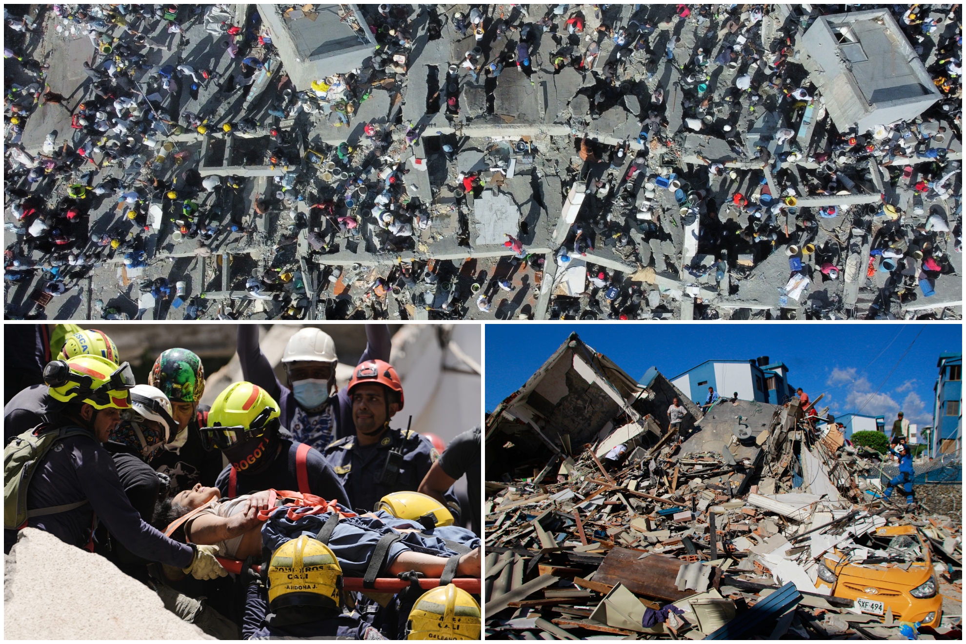 Destrozos materiales y rescate de heridos en Pereira y Cali. LAPRESSE