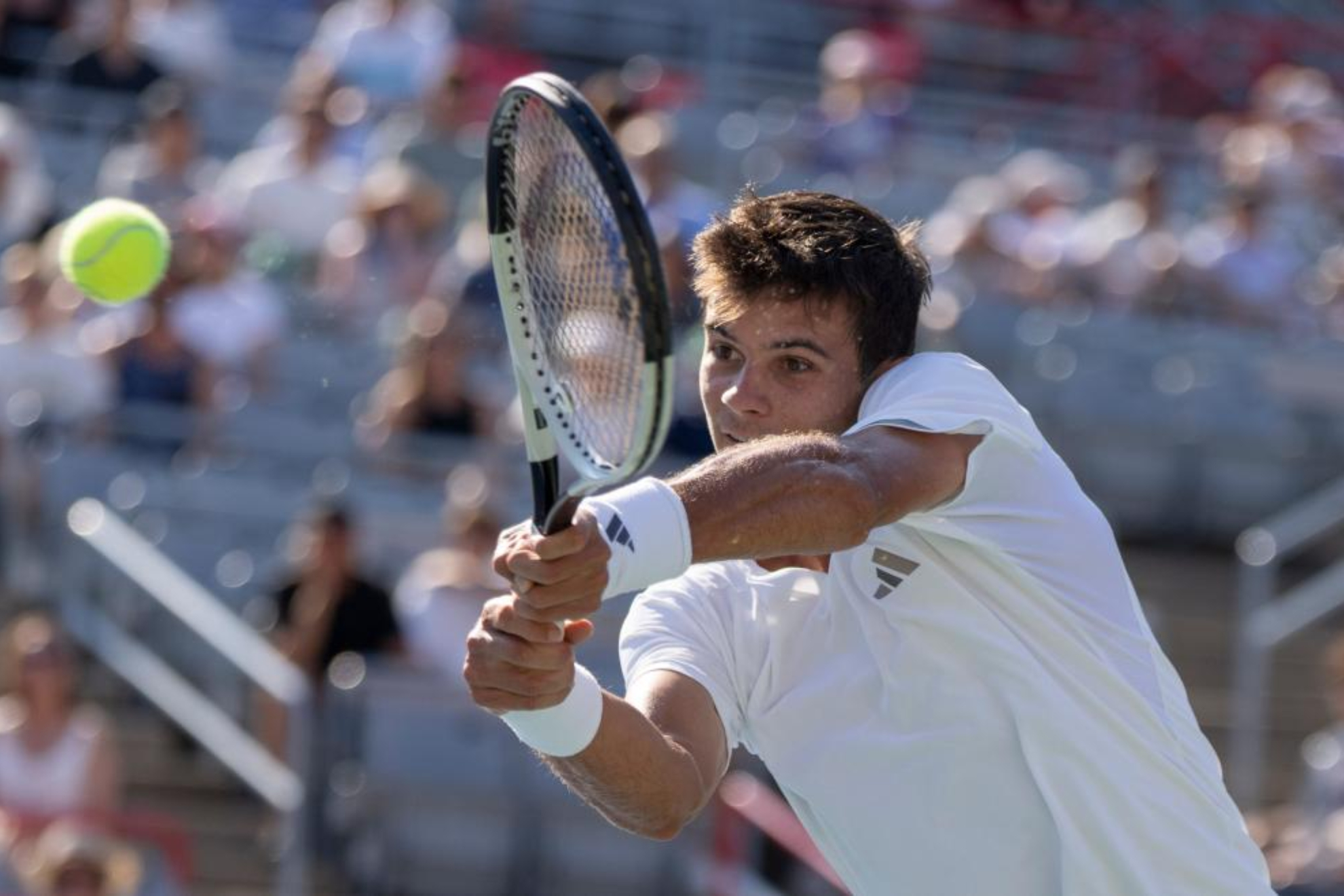 Rafa Jódar, en su partido ante Fils en Montreal. LAPRESSE