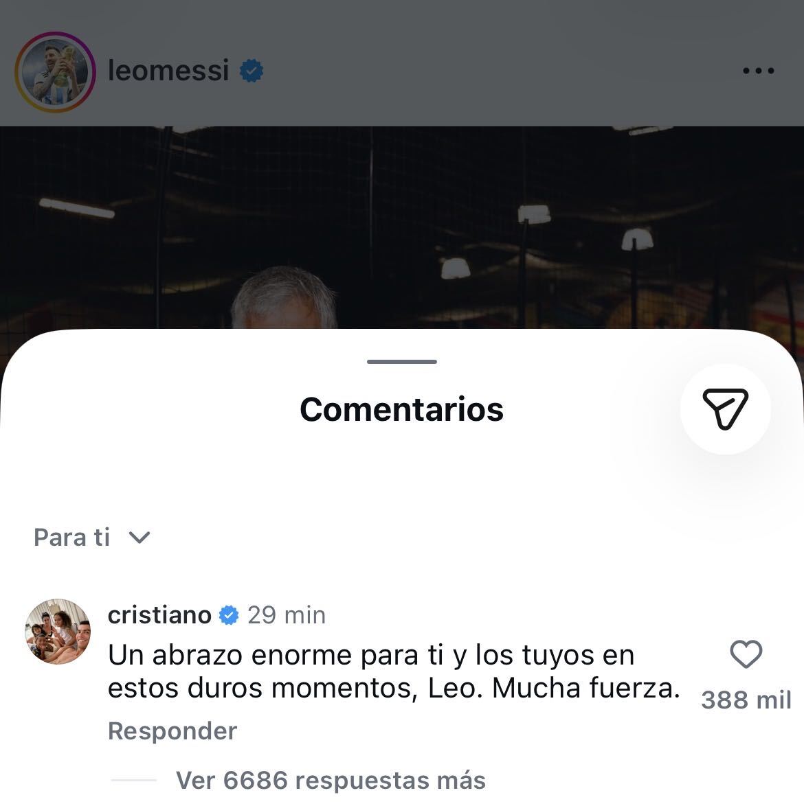 Football : Le message de Cristiano à Messi après sa lettre d'adieu déchirante à son père