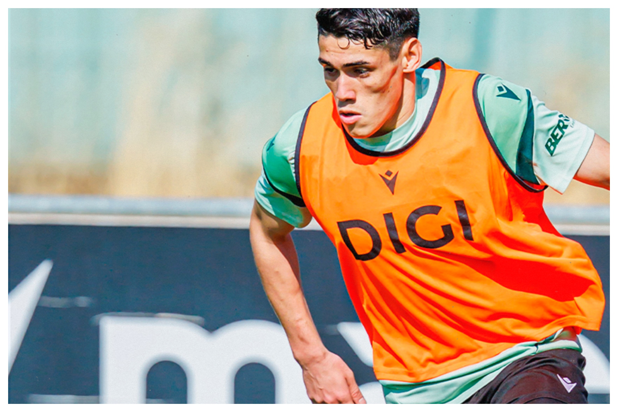 Santiago Lencina, en un entrenamiento con el Burgos BURGOS CF