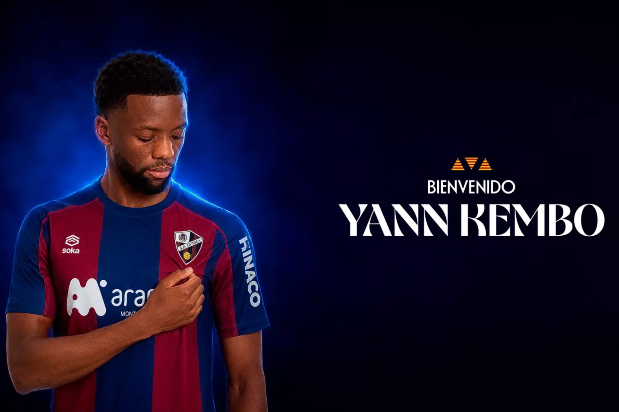 El anuncio de Yann Kembo con el Huesca.
