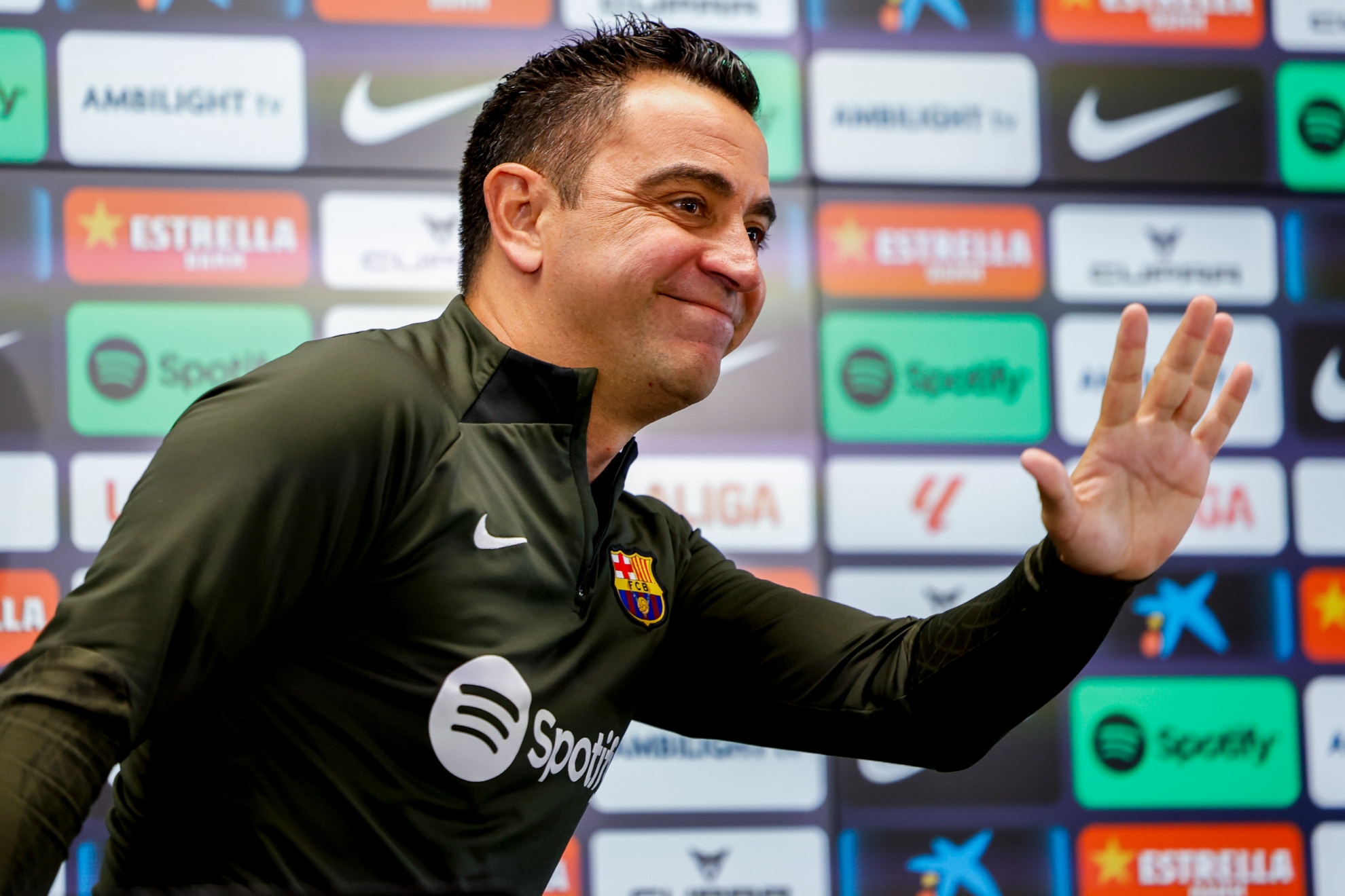 Xavi, durante su etapa en el Barcelona.