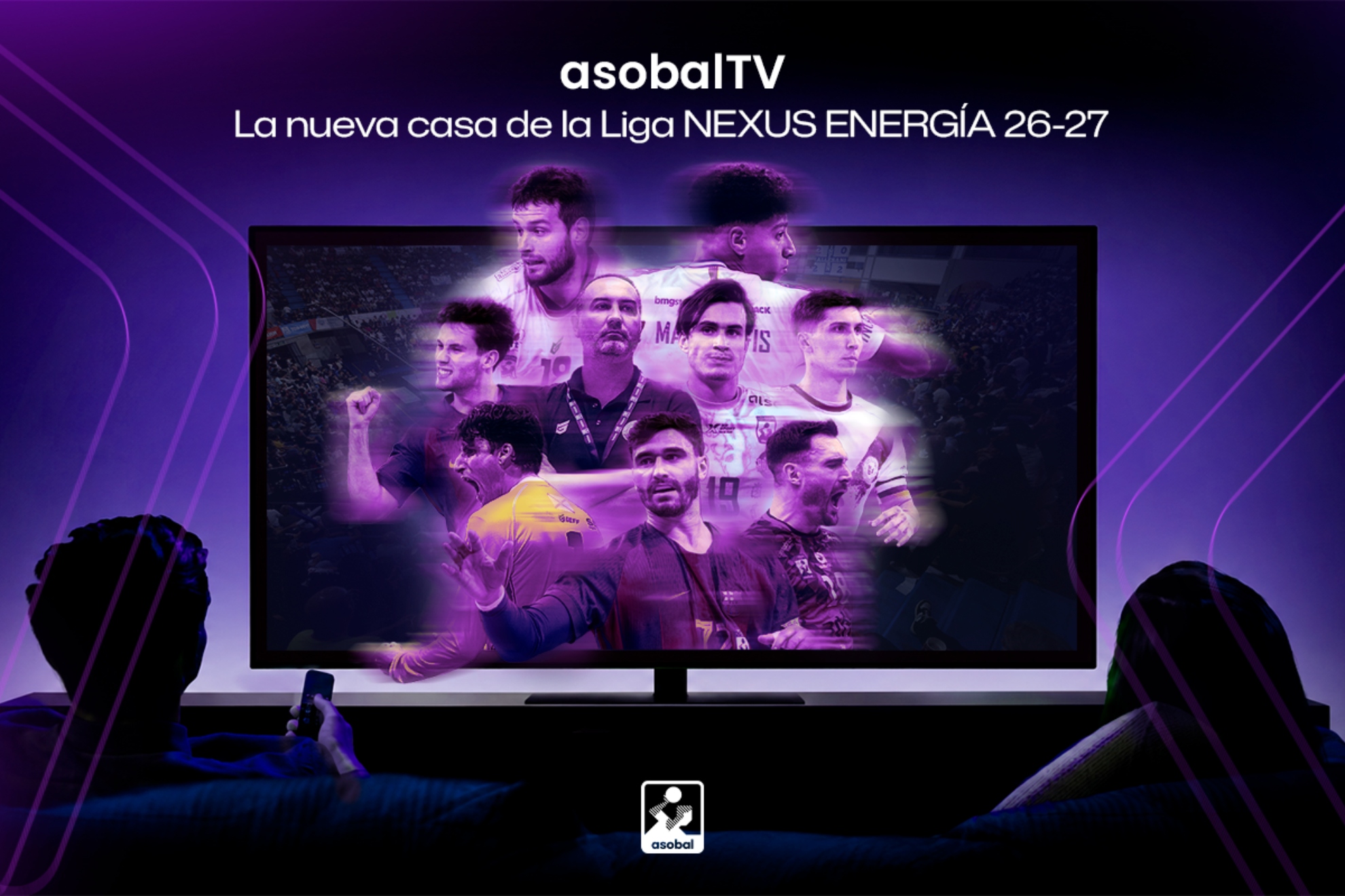 Cartel de presentación de Asobal TV, la plataforma audiovisual que dará todos los partidos de Liga. ASOBAL