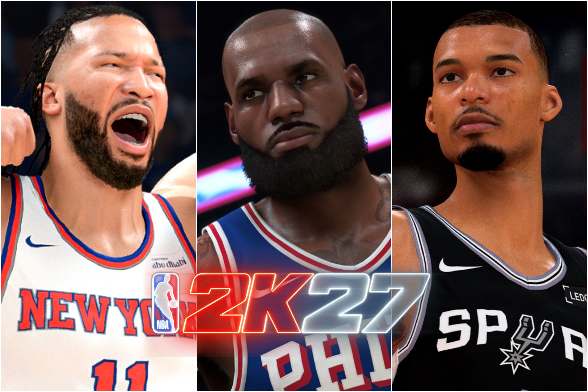 Jalen Brunson, LeBron James y Victor Wembanyama, entre los mejores de NBA 2K27