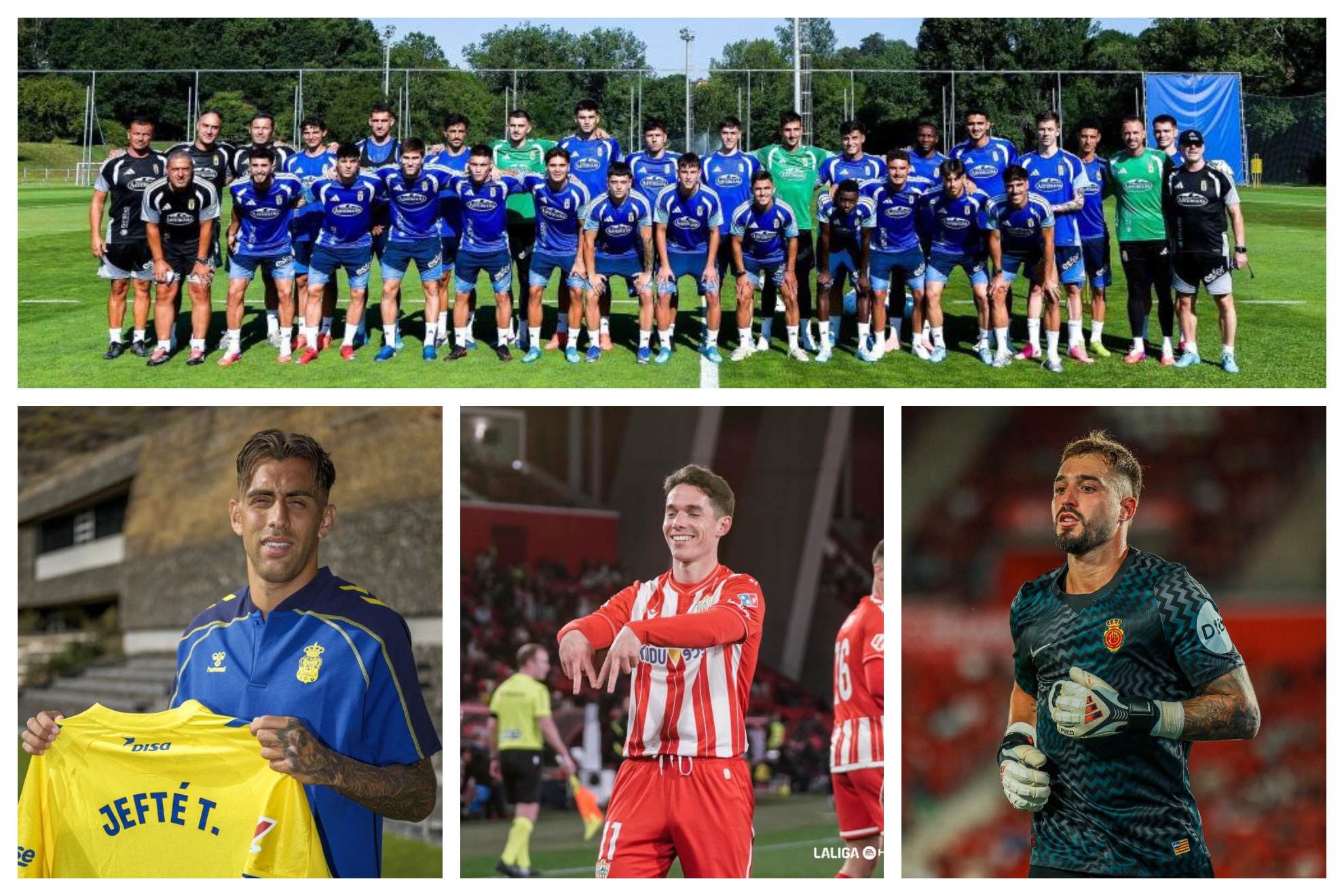 La plantilla del nuevo Oviedo de Calero, Jefté, Arribas y Arnau Tenas