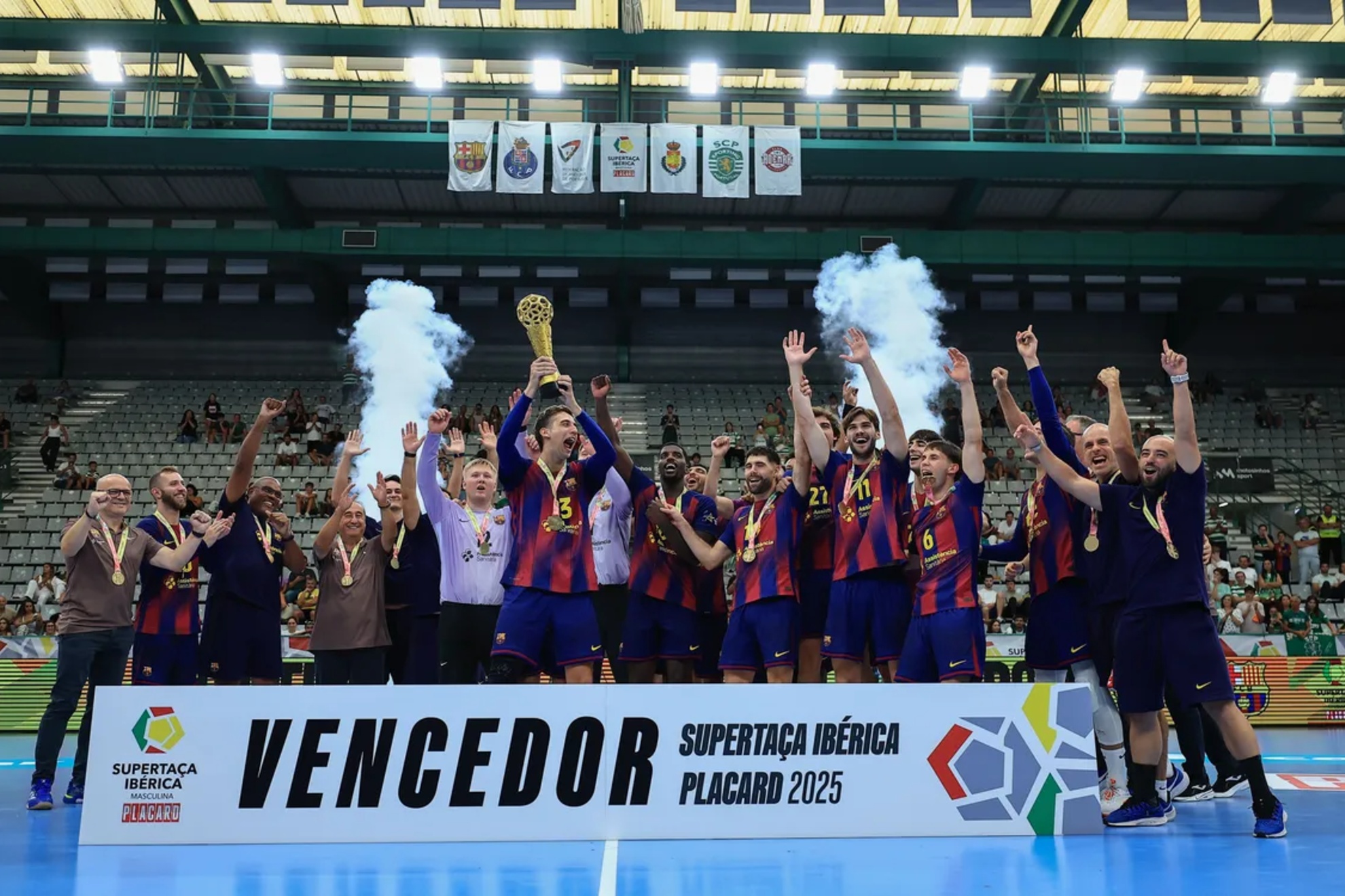 El Barça, campeón de la Supercopa Ibérica en 2025. FCB Handbol