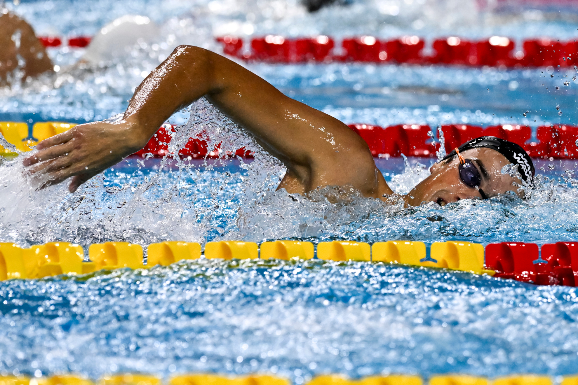 Carlos Garach, integrante del relevo mixto, en una competición. Getty Images