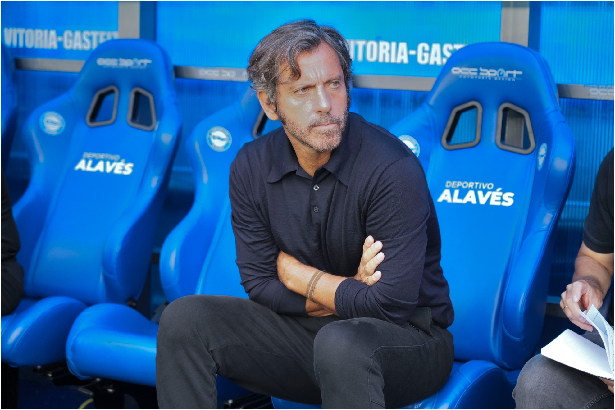 Quique Sánchez Flores durante el partido ante el Getafe.