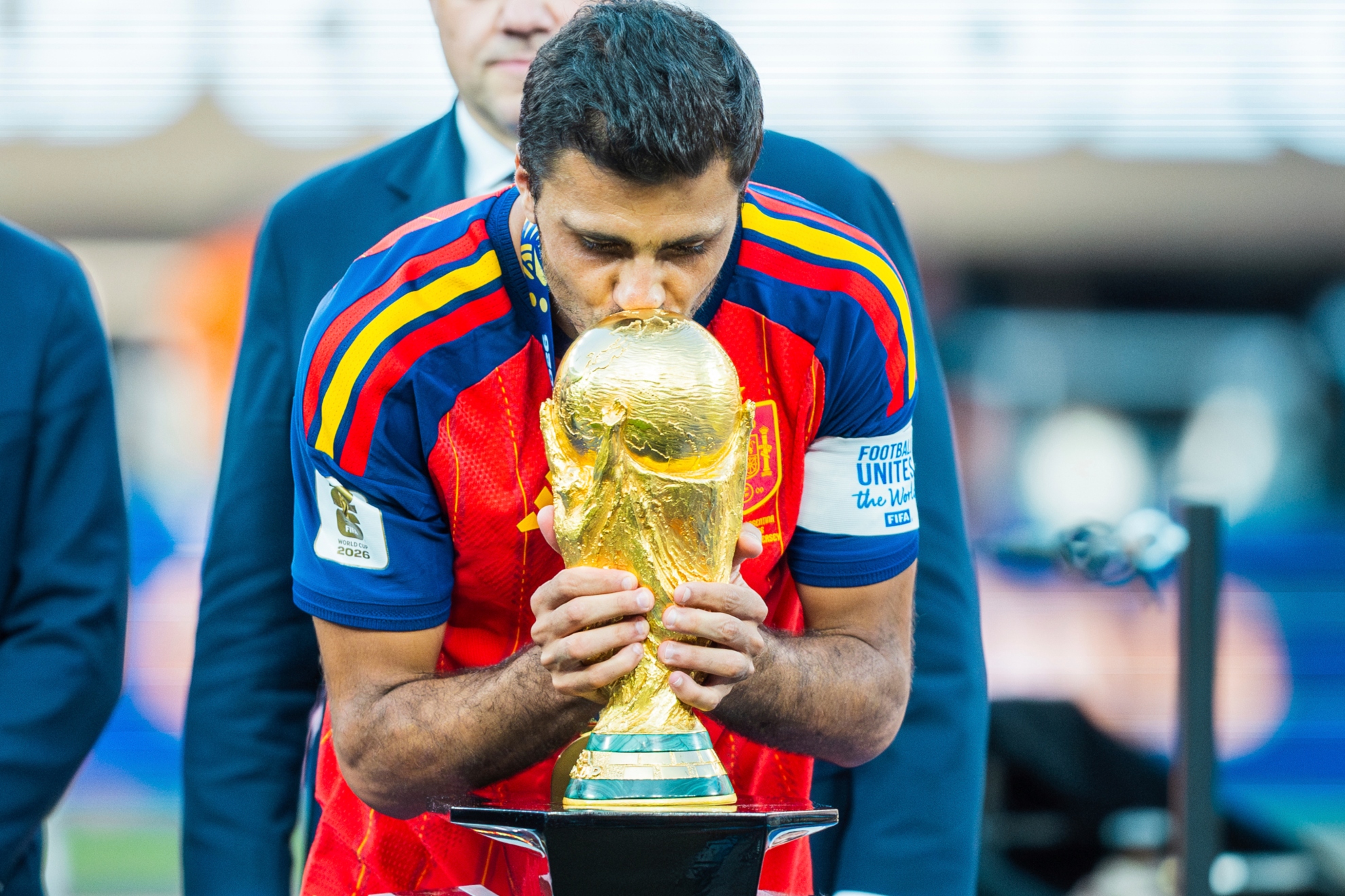 Rodri, con la Copa del Mundo.
