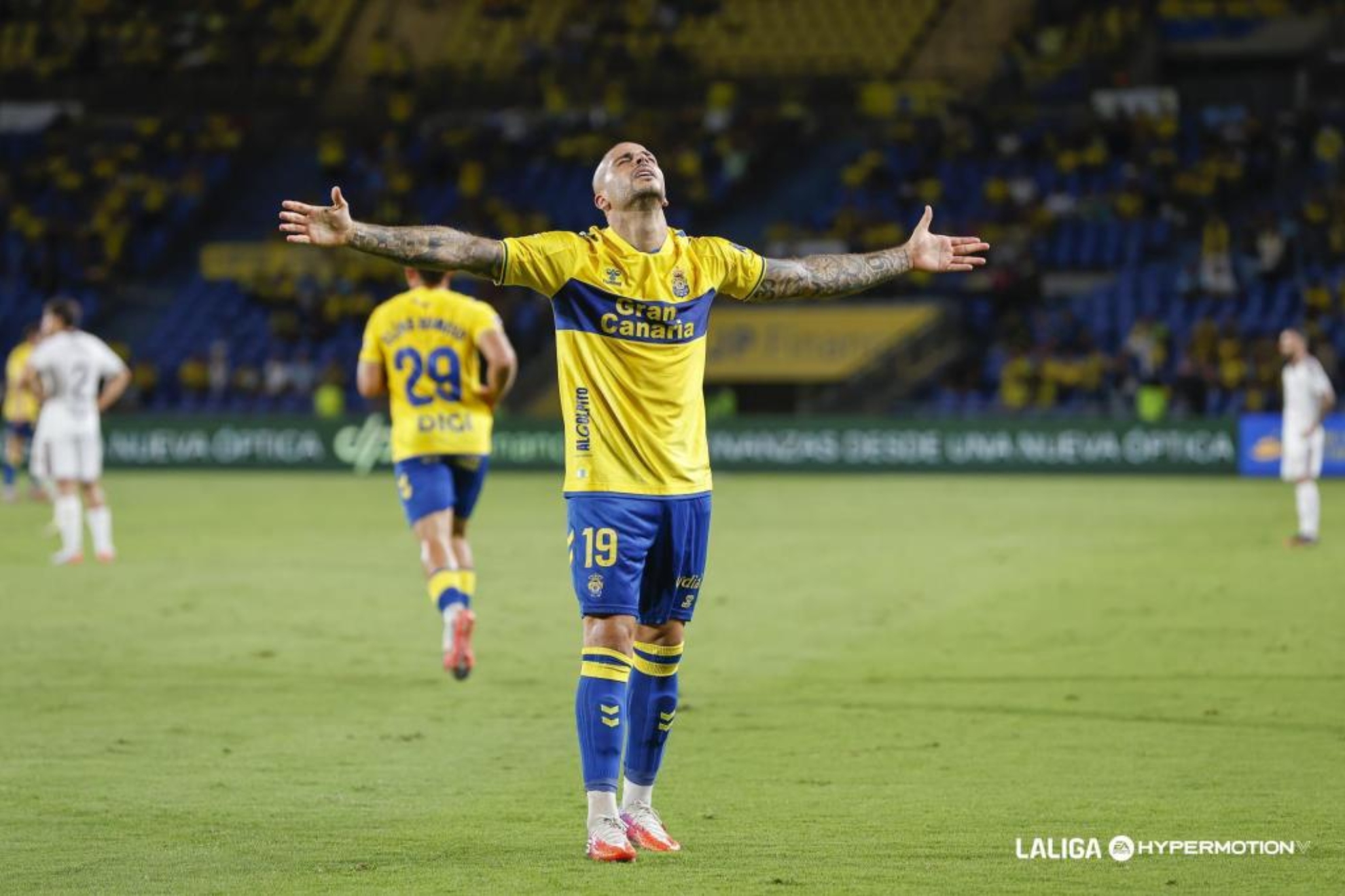 Sandro celebra el gol que marcó ante el Albacete. LALIGA