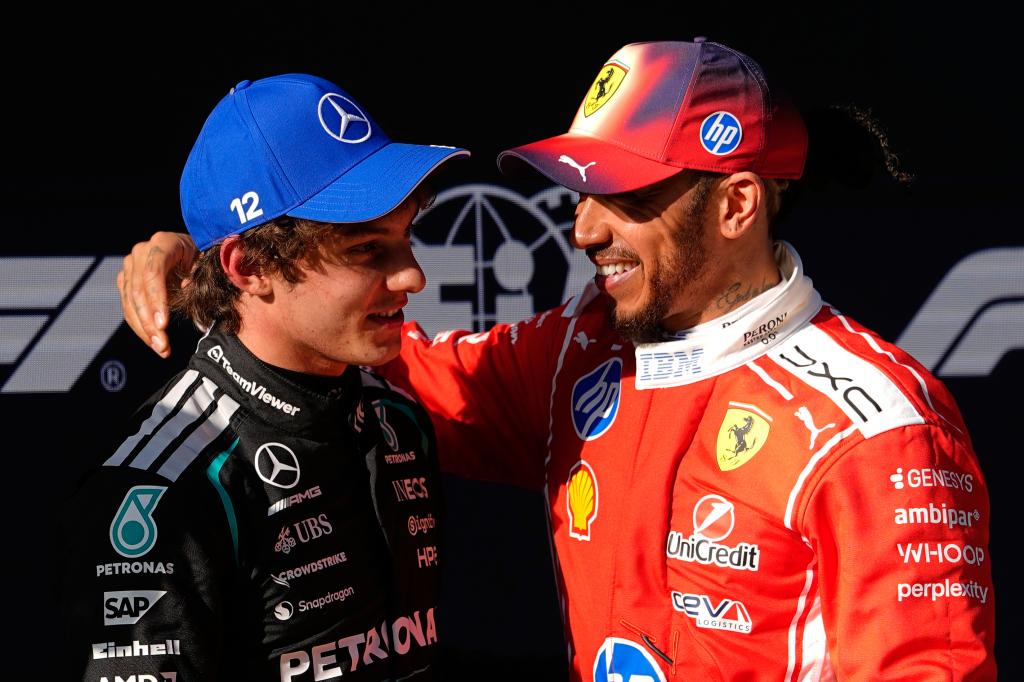 Hamilton y Antonelli, en un GP de este año. LAPRESSE