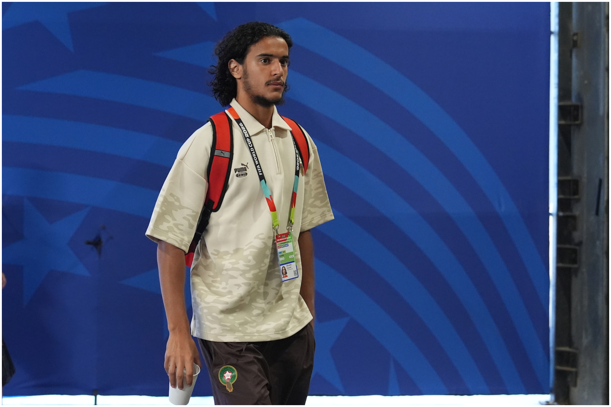 Bouaddi, en el Mundial con Marruecos.