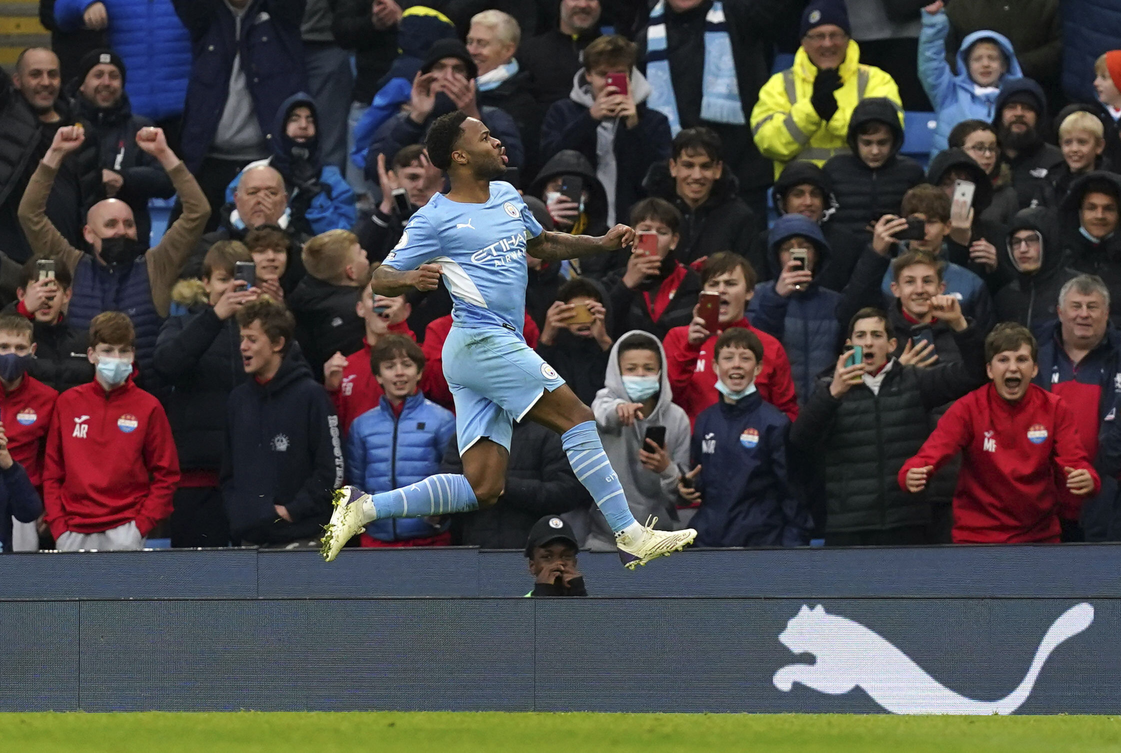 Raheem Sterling con el Manchester City