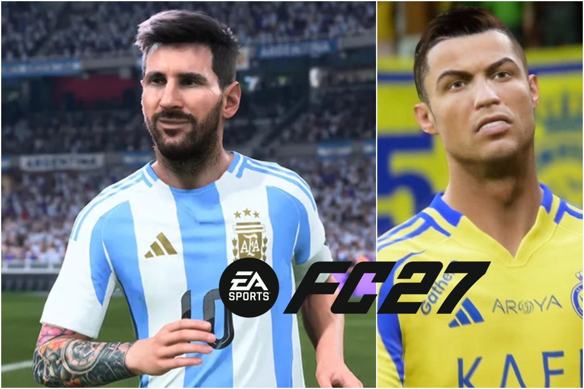 Cristiano Ronaldo y Messi en FC26