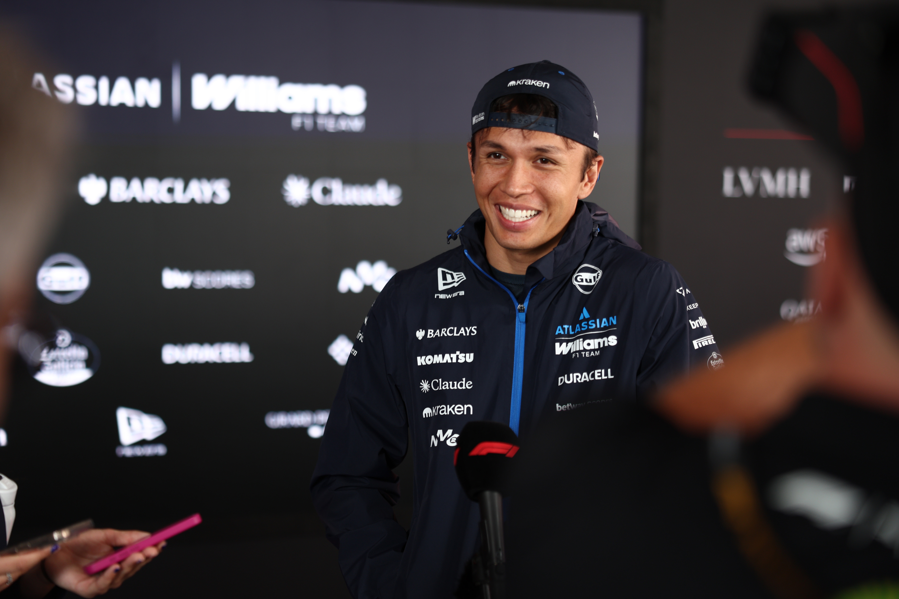 Albon, en el pasado GP de Hungría. Peter Fox / Williams F1